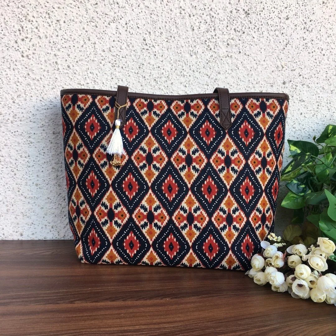 4 tone Blue - Printed Tote Bag