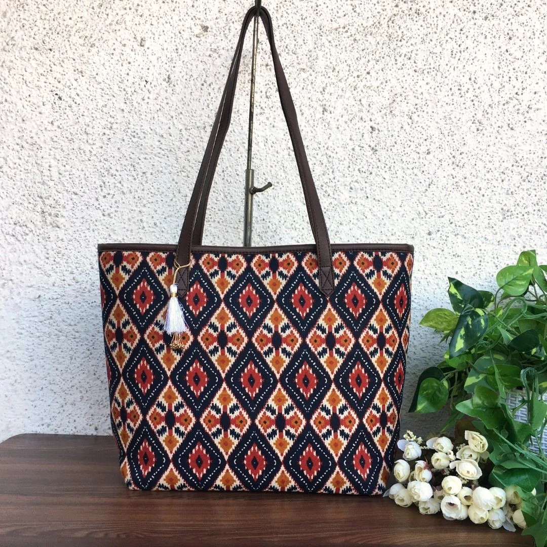 4 tone Blue - Printed Tote Bag - Image 2