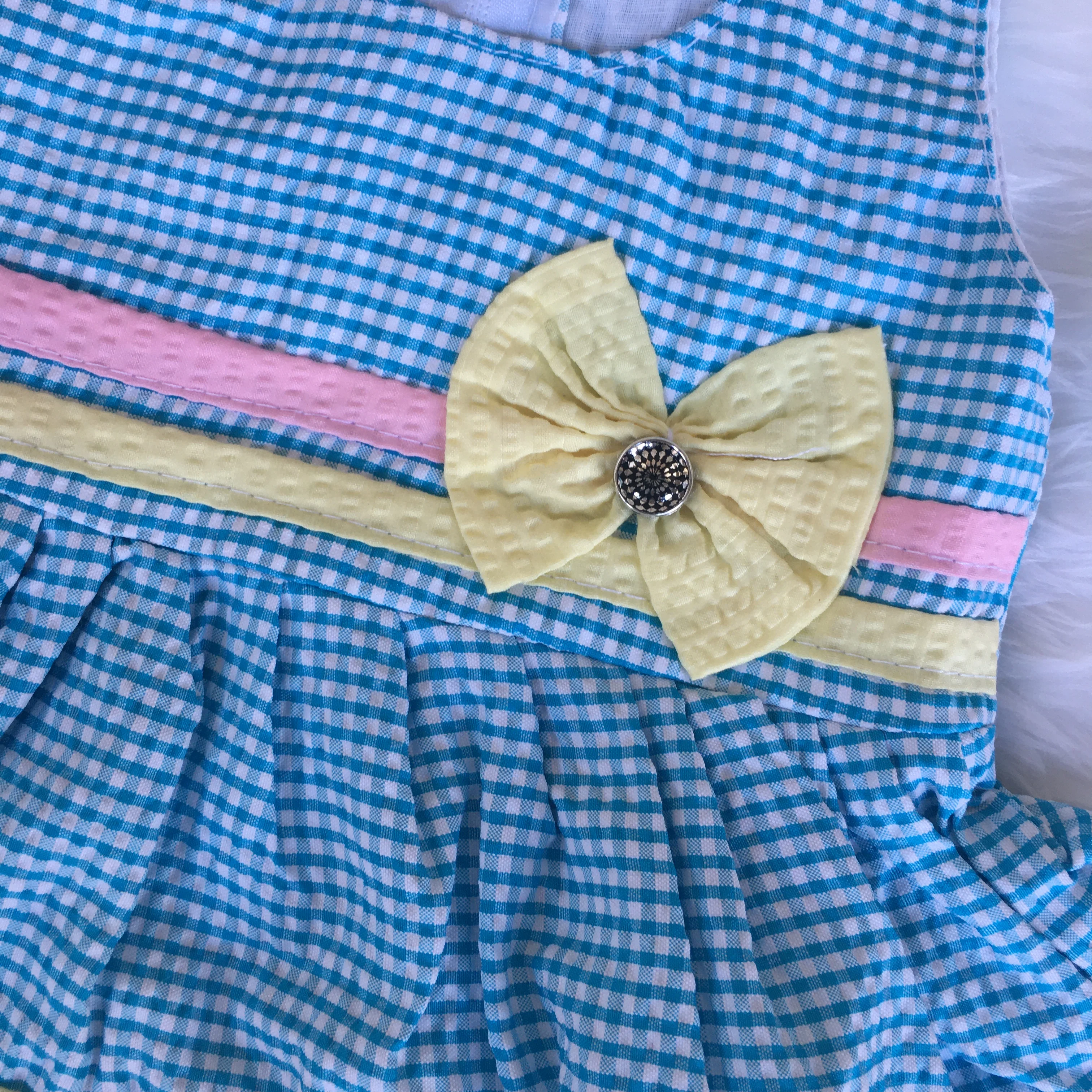 Baby Frock - 1214 - SKy Blue - Image 4