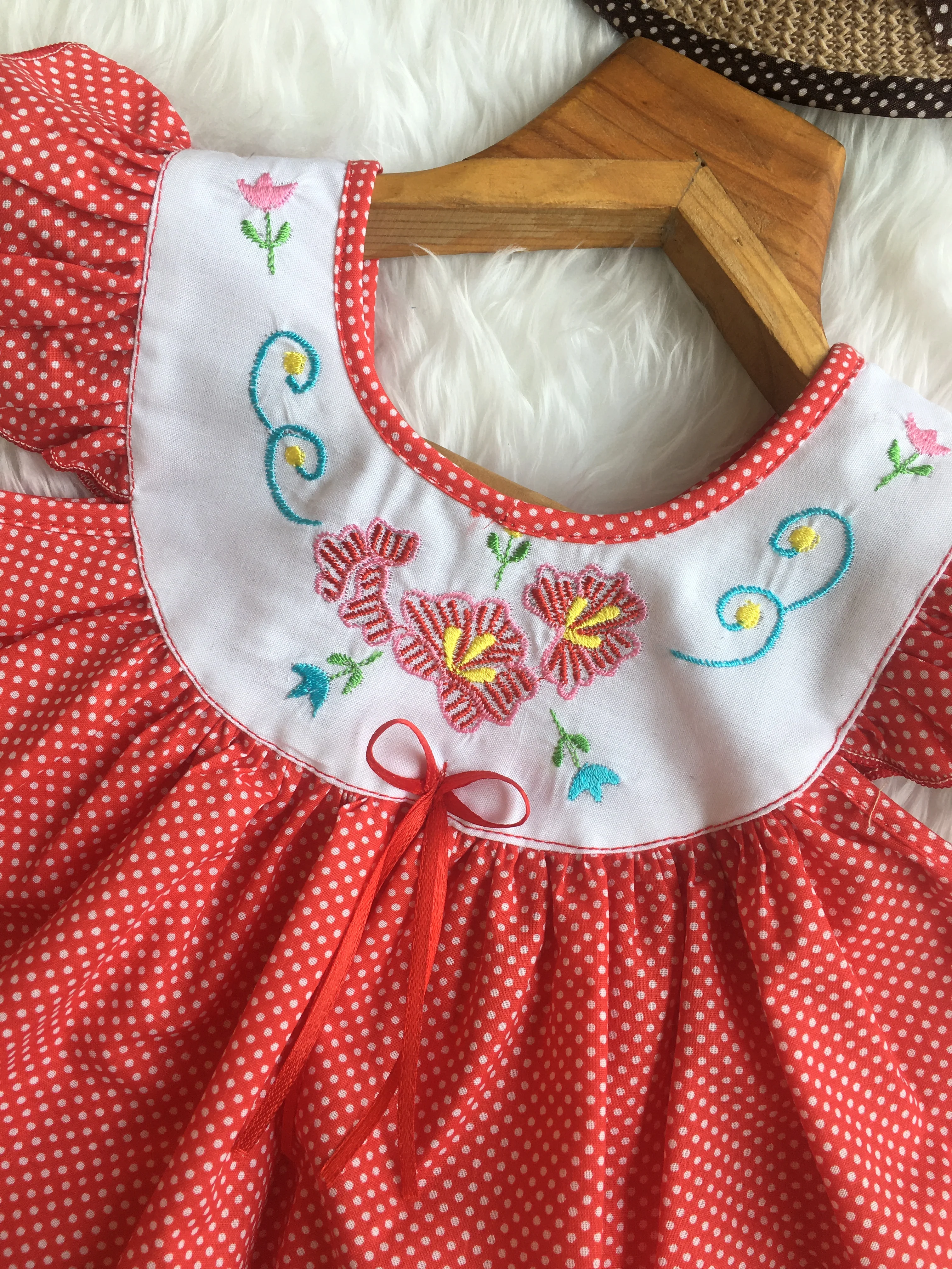 Baby Frock - 4033 - Red - Image 3