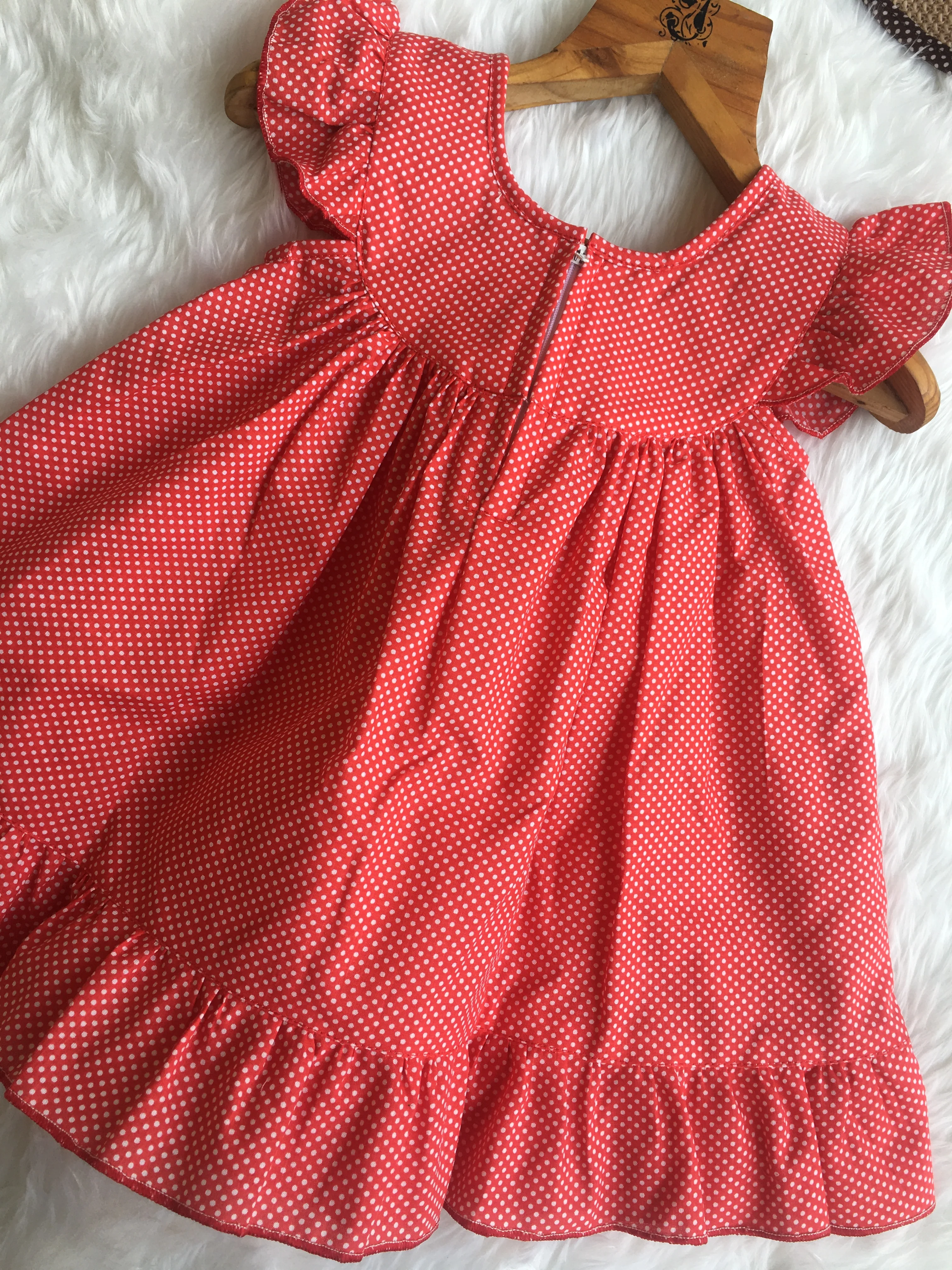 Baby Frock - 4033 - Red - Image 6