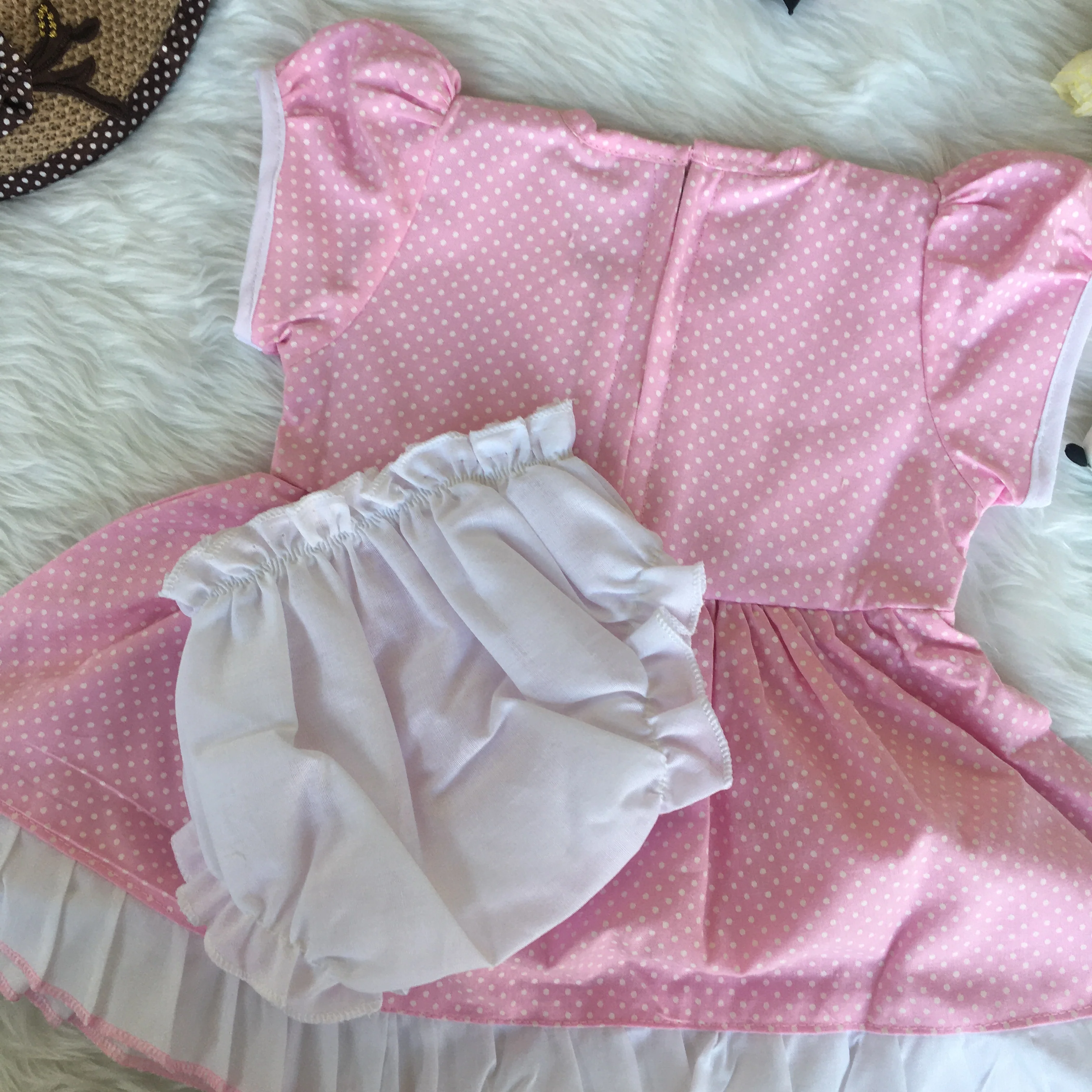 Baby Frock - A803 - Baby Pink - Image 3