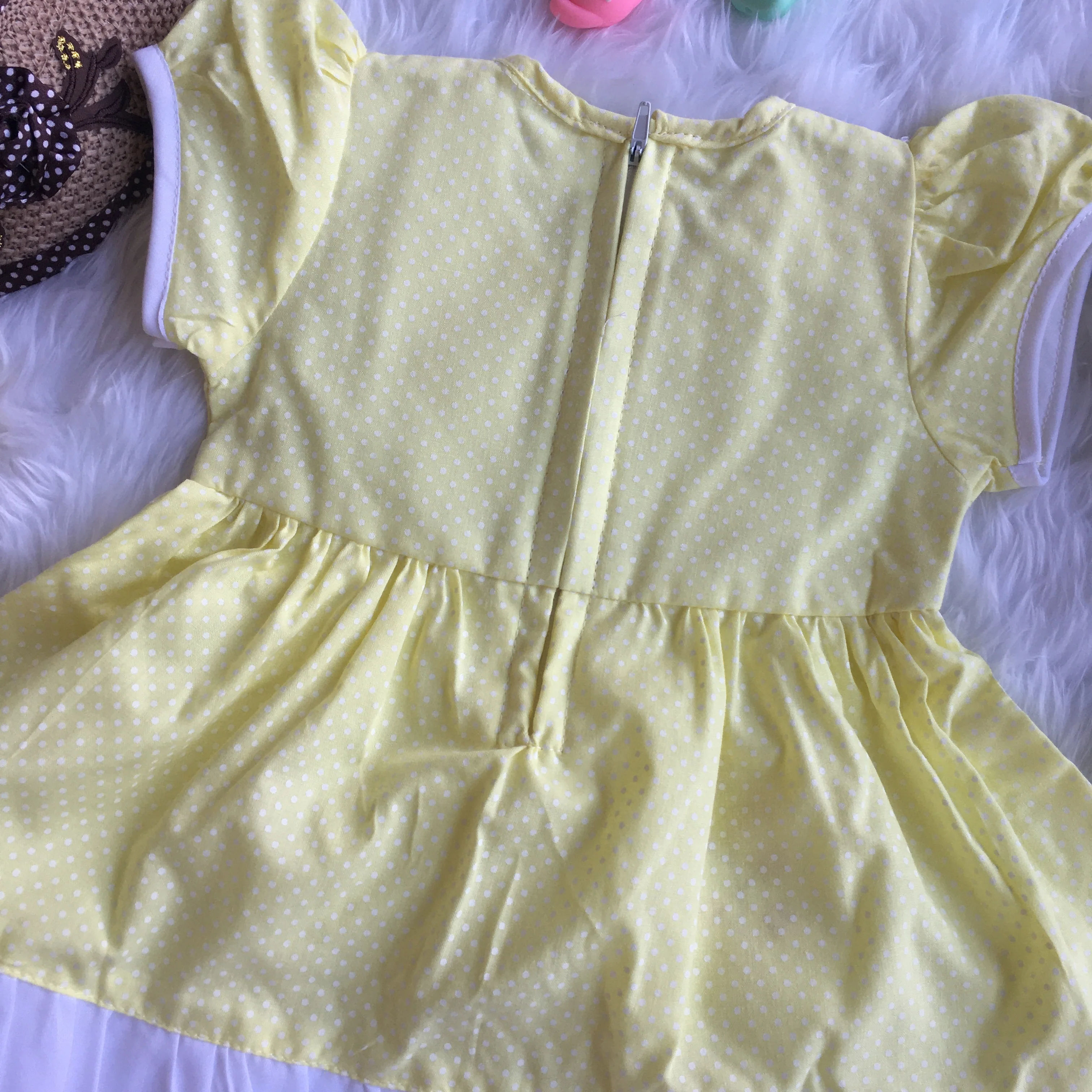 Baby Frock - A803 - Yellow - Image 3