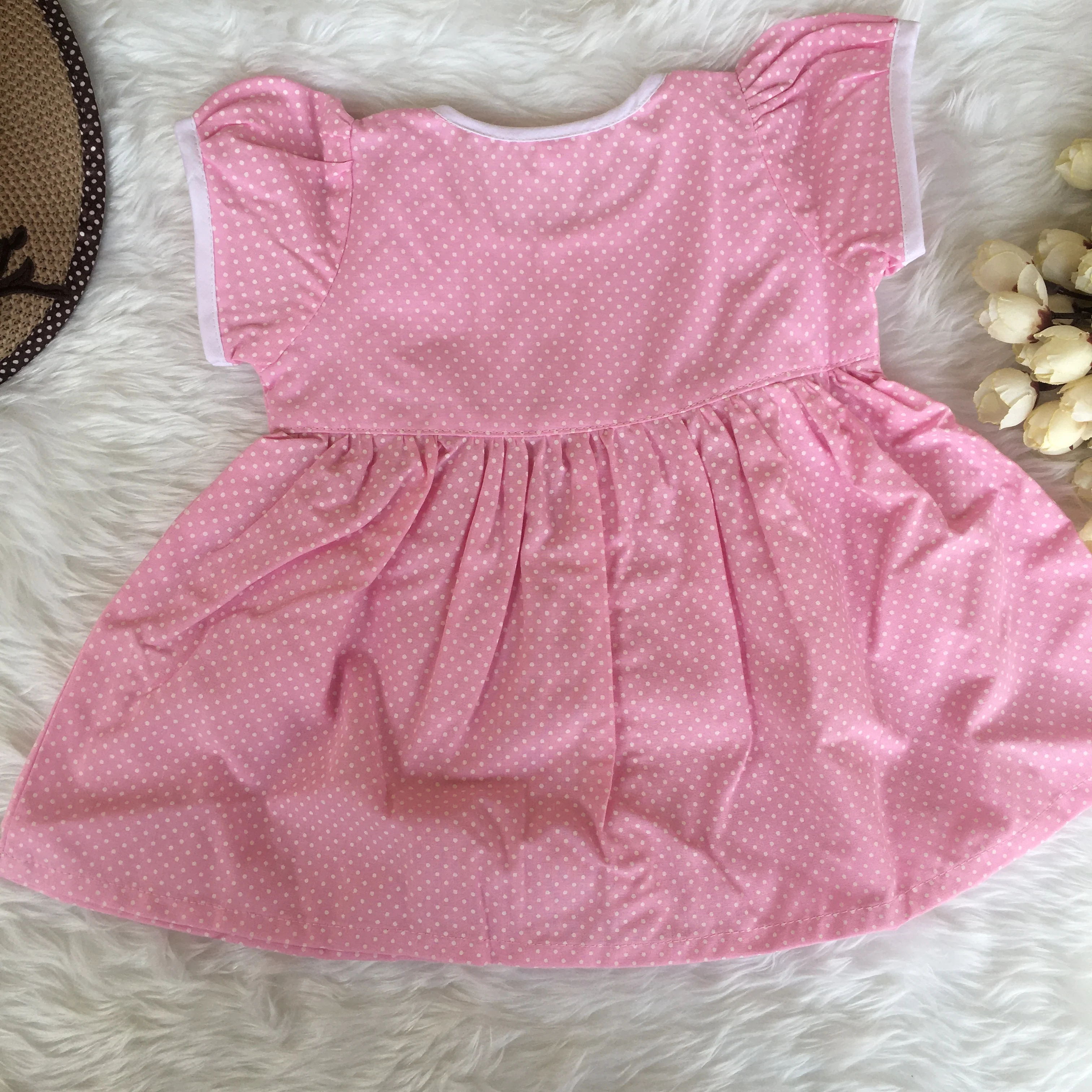 Baby Frock - A816 - Baby Pink - Image 5