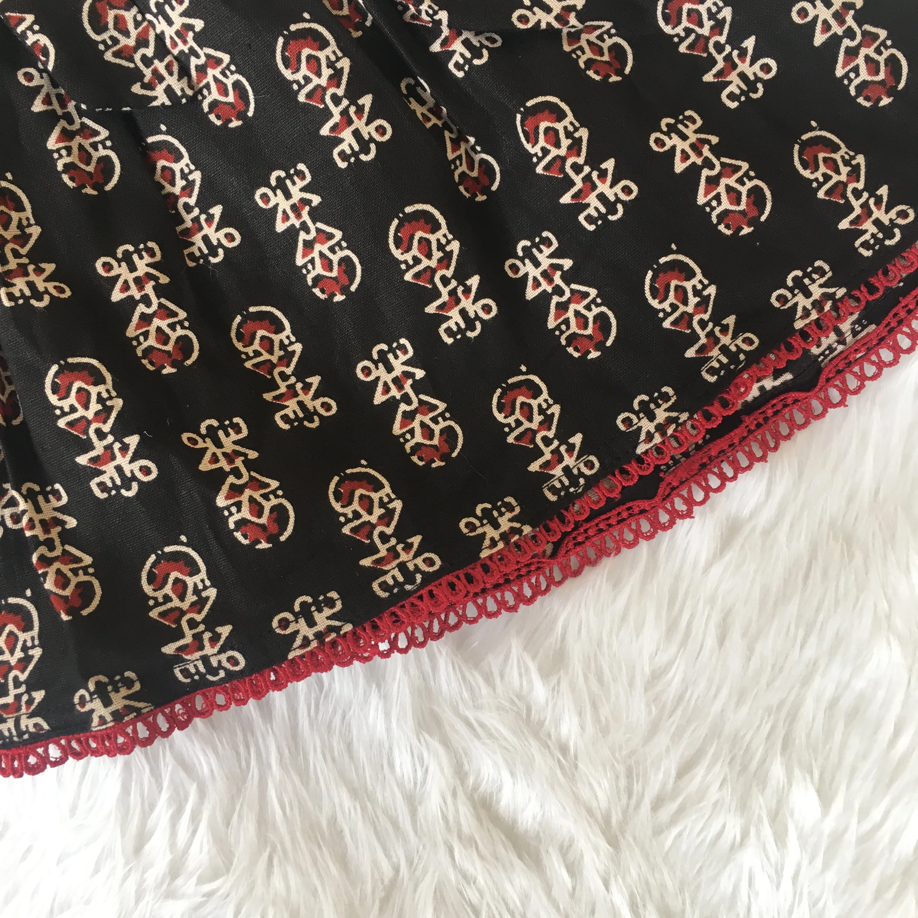 Baby Frock - Black Cream Ajrakh - Image 7