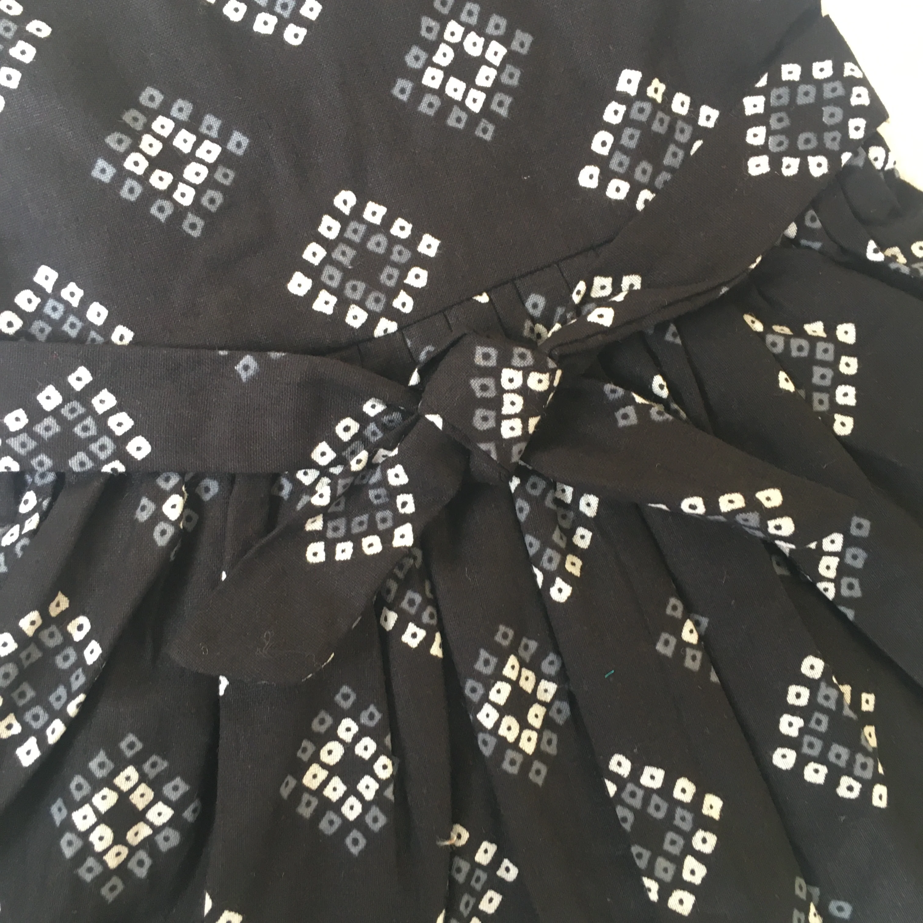 Baby Frock - Black Square Bandhani - Image 6