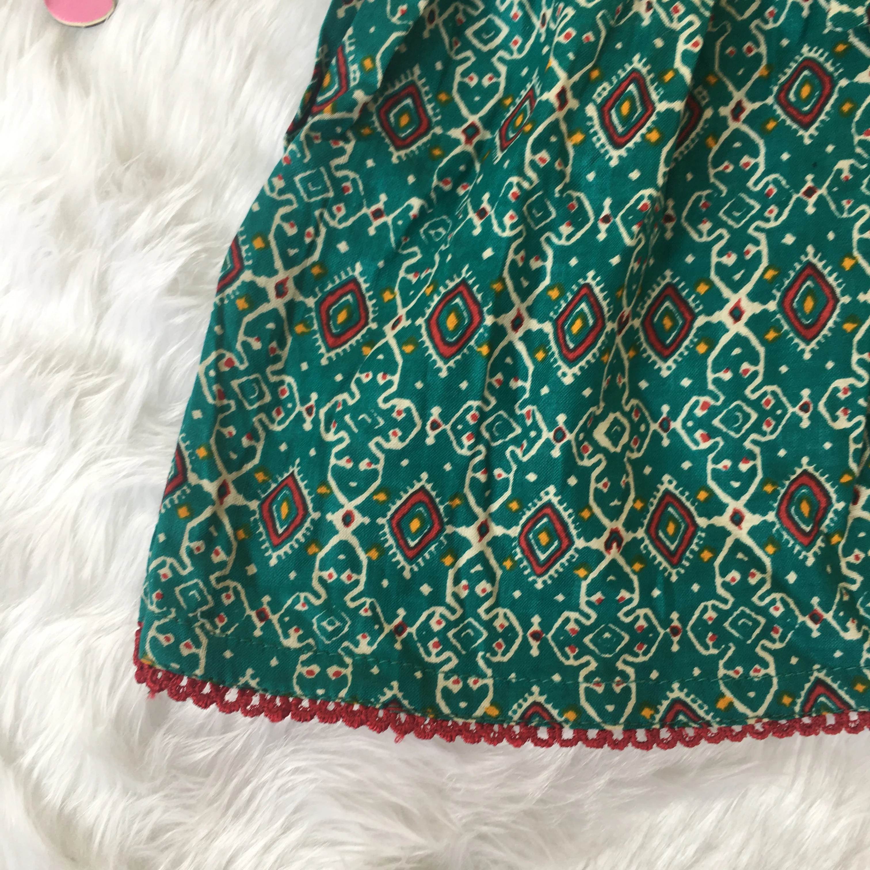 Baby Frock - Firozi Ajrakh - Image 6