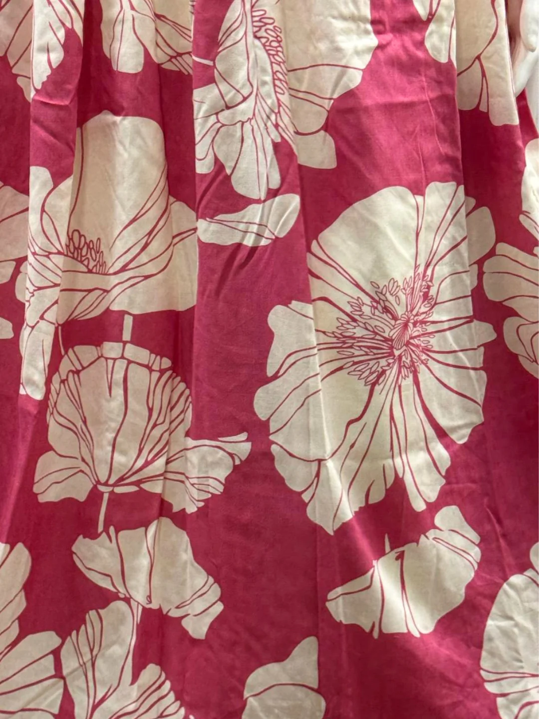 Baby Pink White Big Flower - Maternity Kurti with Feeding Zips - Soft Rayon - Image 10