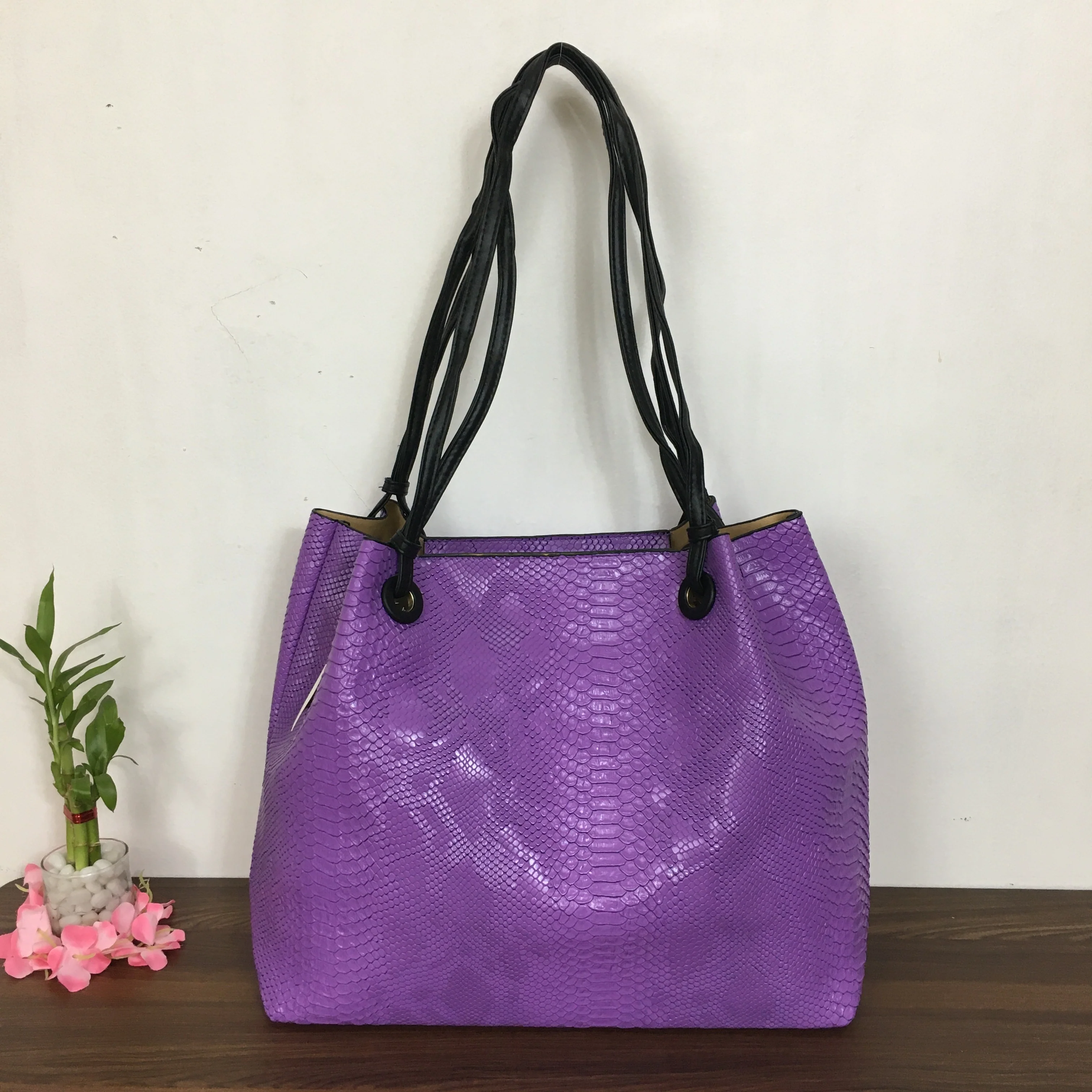 Big Size 3 pcs Combo Bag - Purple - Image 2