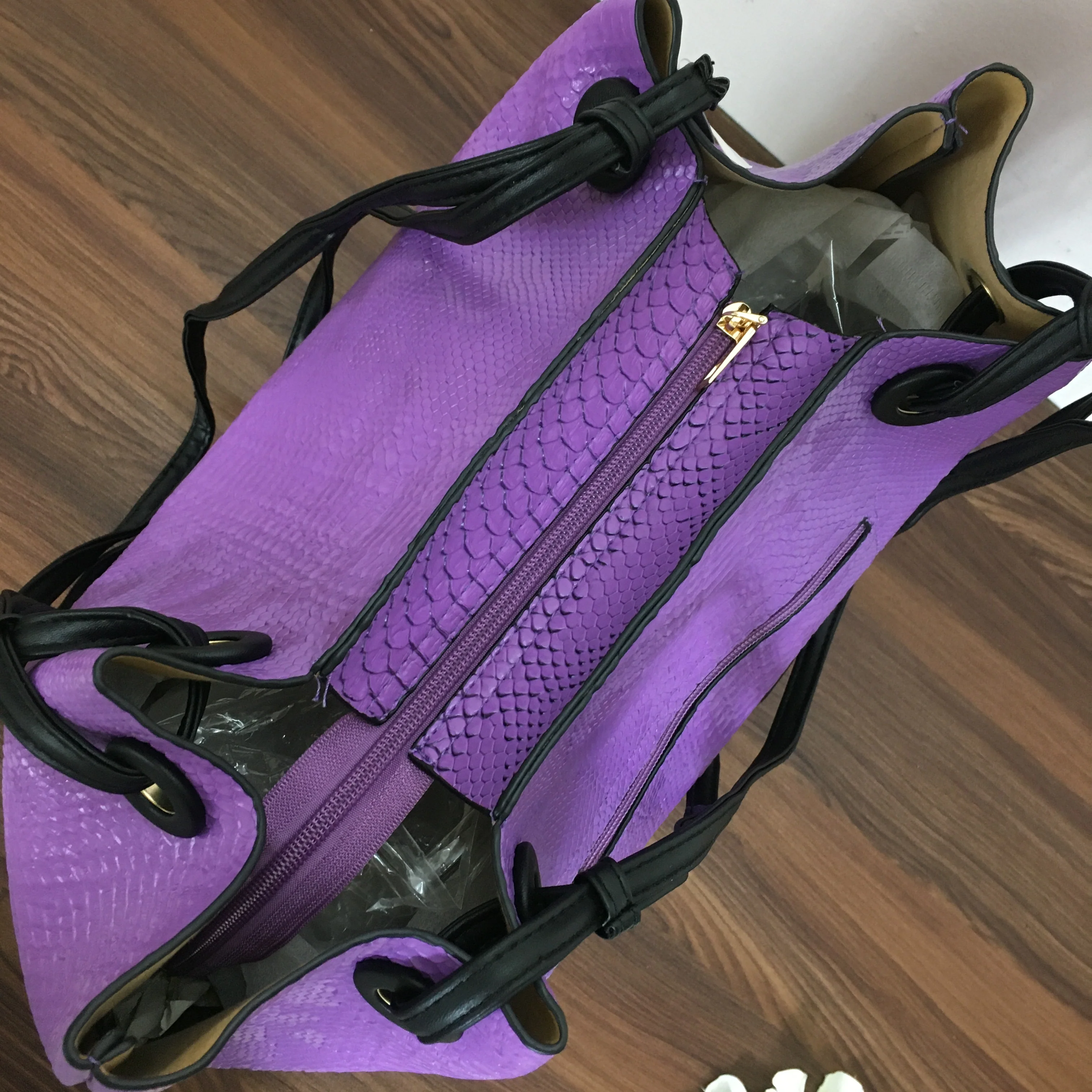 Big Size 3 pcs Combo Bag - Purple - Image 4