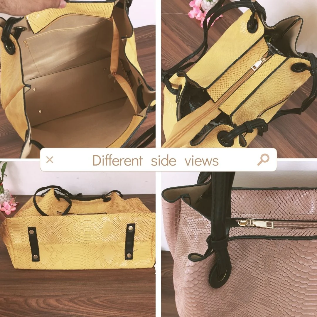 Big Size 3 pcs Combo Bag - Purple - Image 5