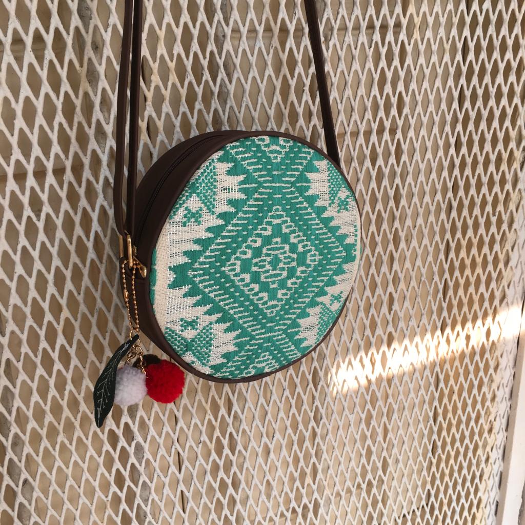 Circle Shape Boho Sling - Banjara Turkish Green - Image 3
