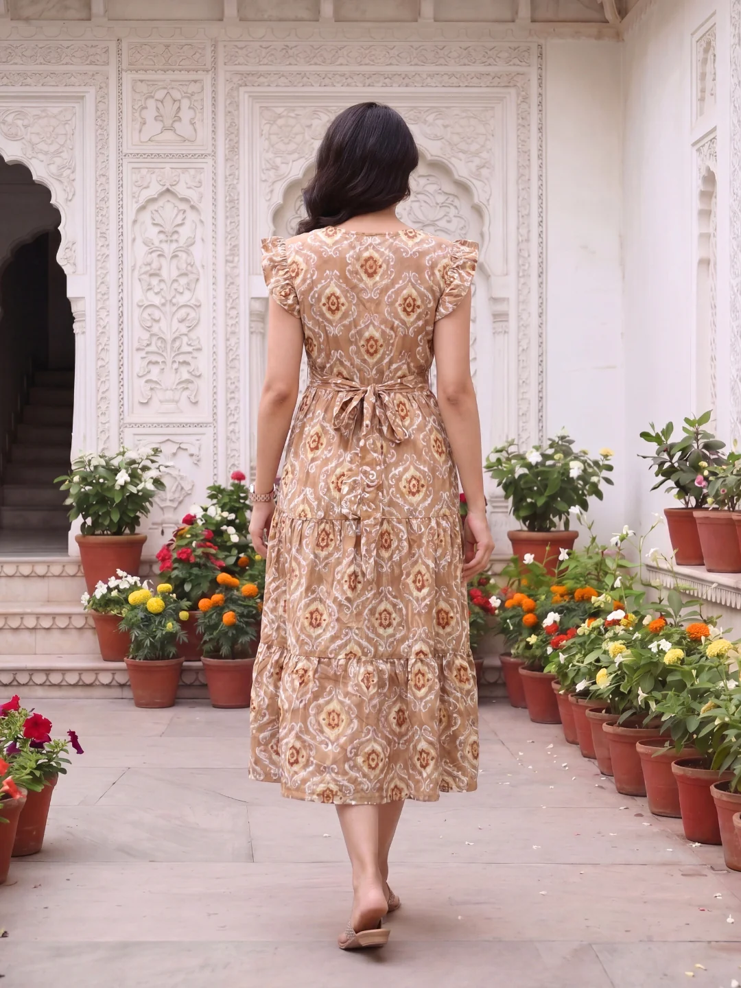 Dessert Art - Sleevless Midi Dress - Soft Rayon - Image 4