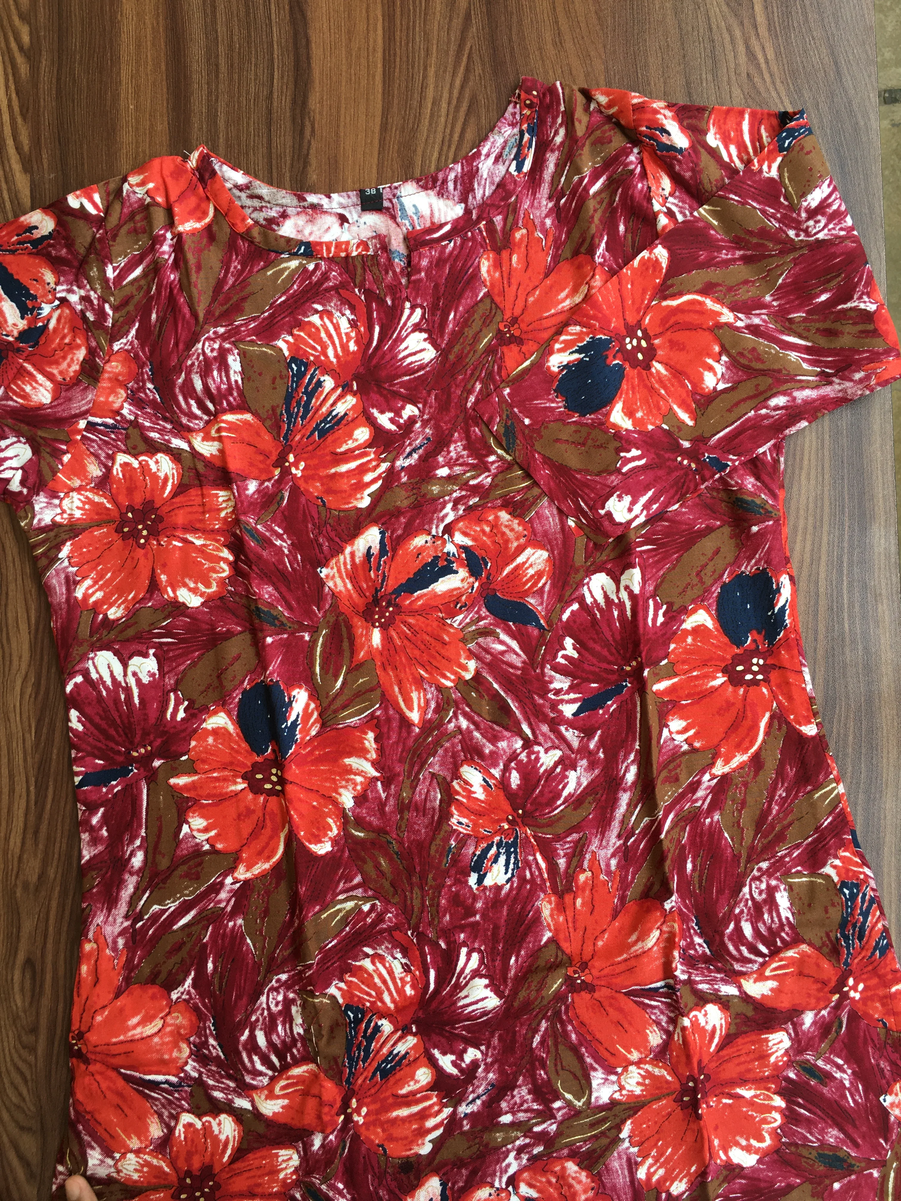 Floral Wine - Cord Set - Soft Rayon - Image 3