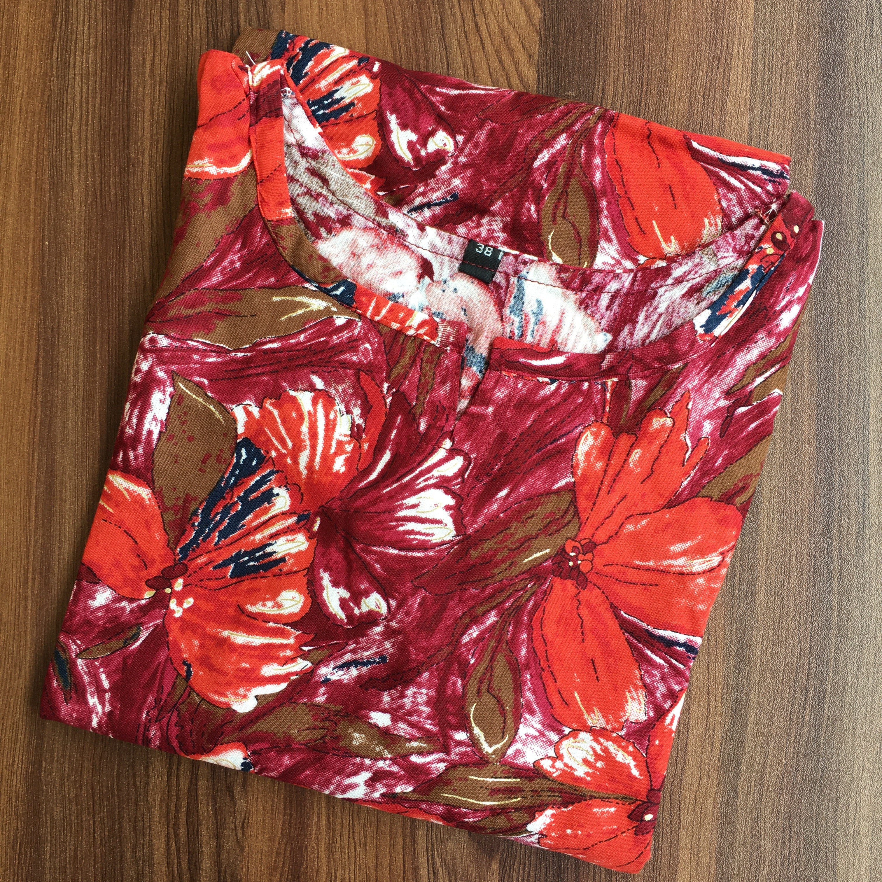 Floral Wine - Cord Set - Soft Rayon - Image 9