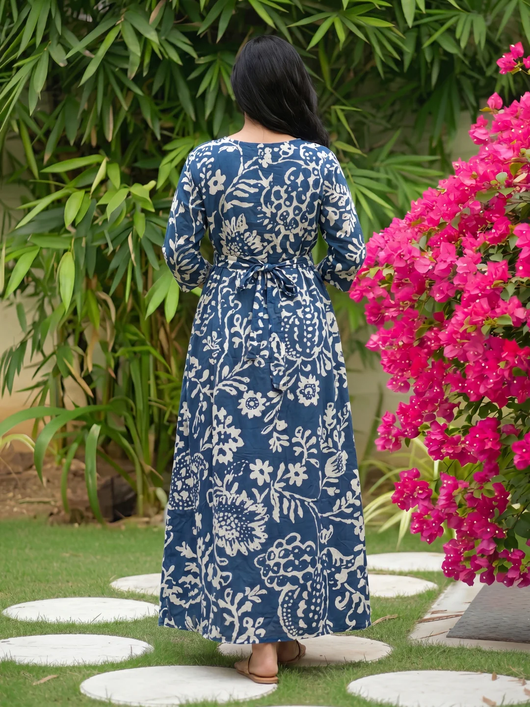 Florenza Blue - Maternity Dress with Feeding Zips - Soft Rayon - Image 10