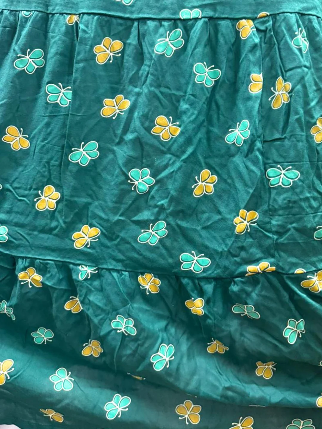 Green Butterfly - Sleevless Midi Dress - Soft Rayon - Image 6