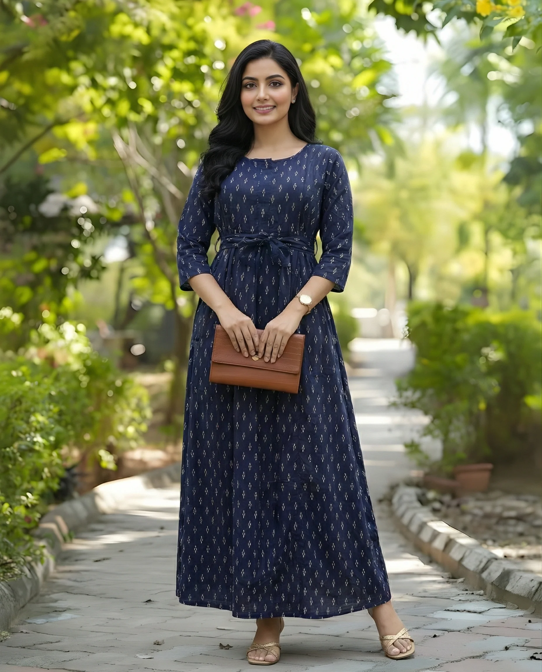 Indigo Fine - Maternity Kurti with Feeding Zips - Soft Rayon - Image 4