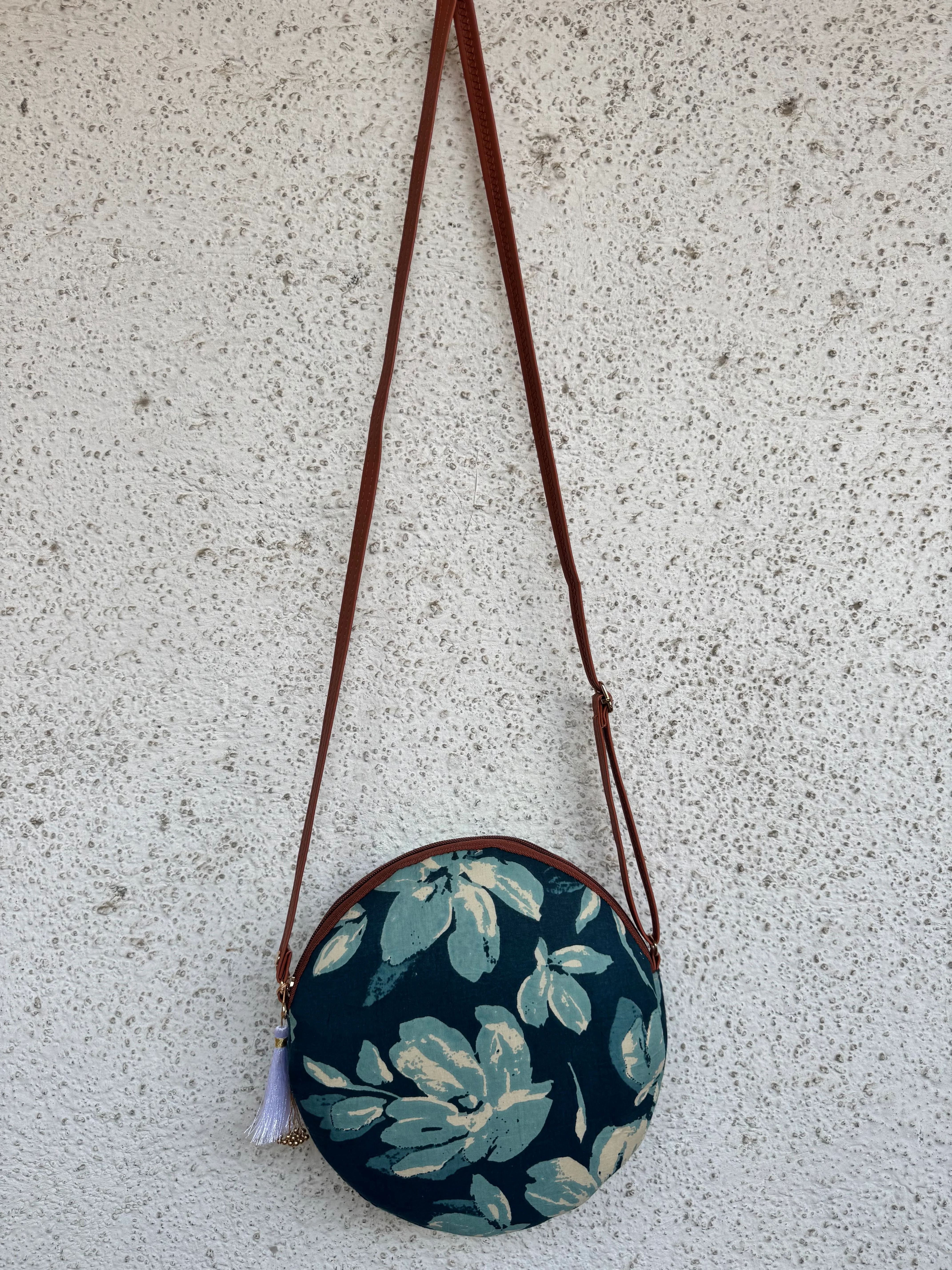 Jasmine Peacock Blue Colour - Cute Round Sling bag - Image 2