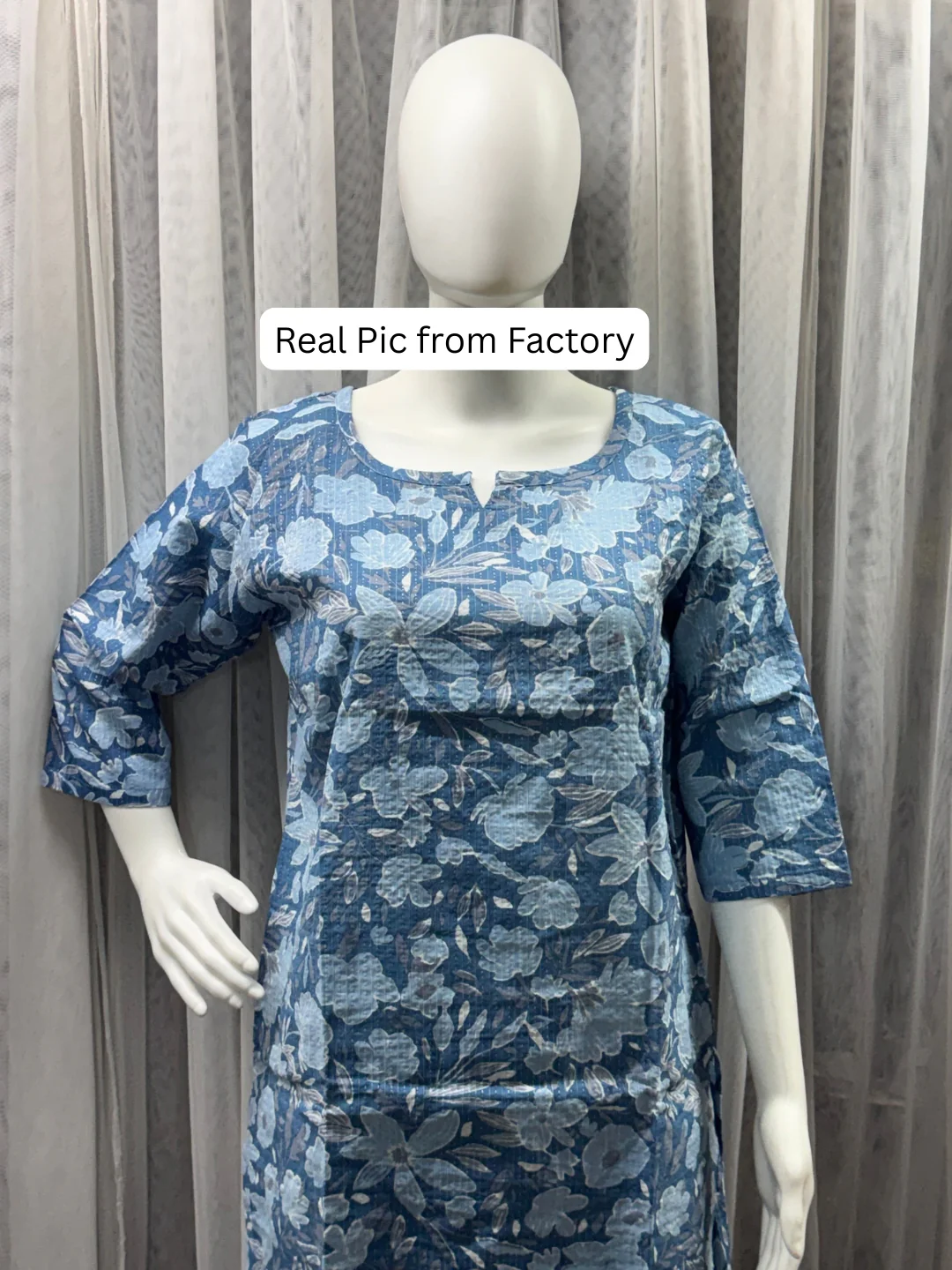 Katha Blue Grey - Cord Set - Pure Cotton - Image 5