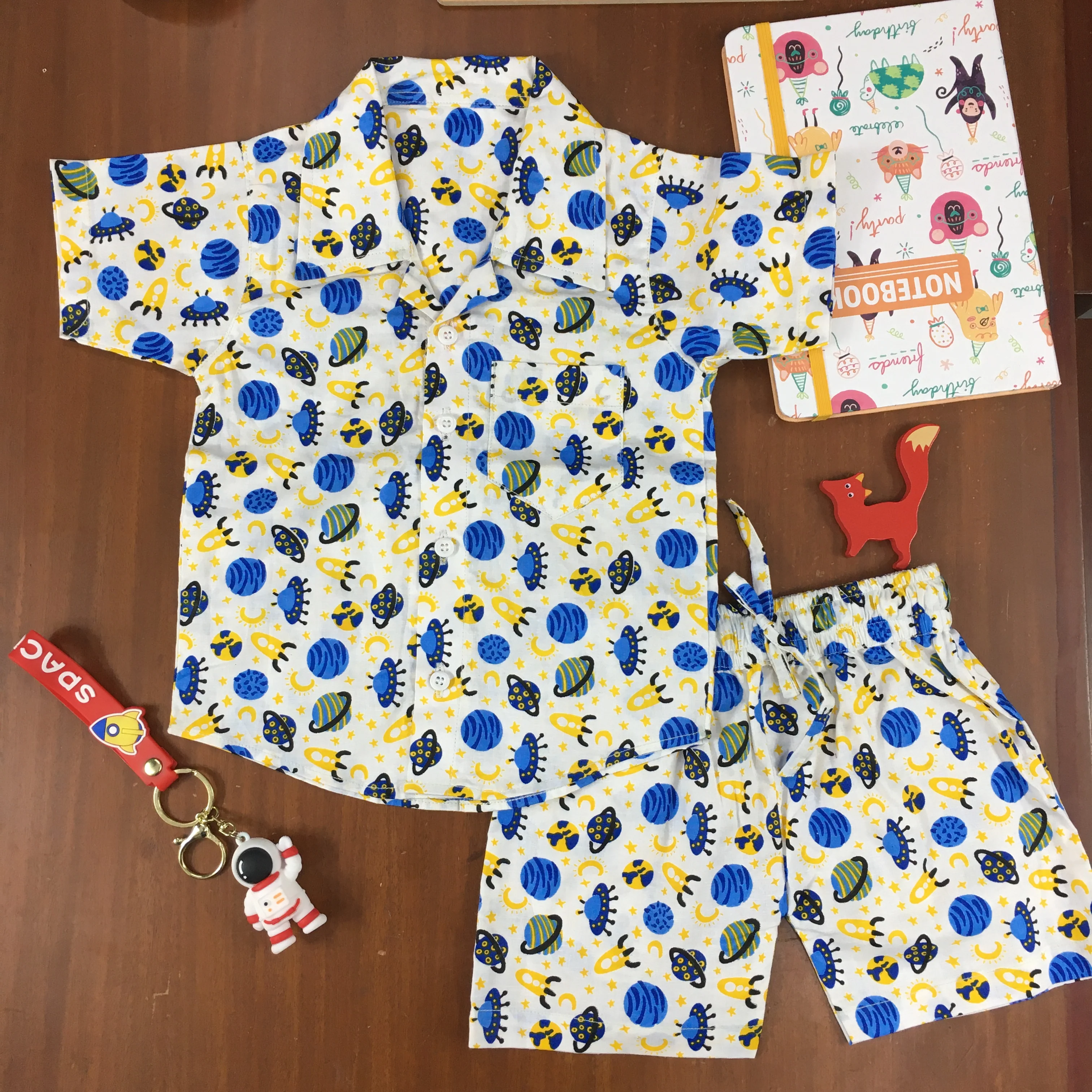 Kids Shirt & Short set - Blue Planet - Image 9