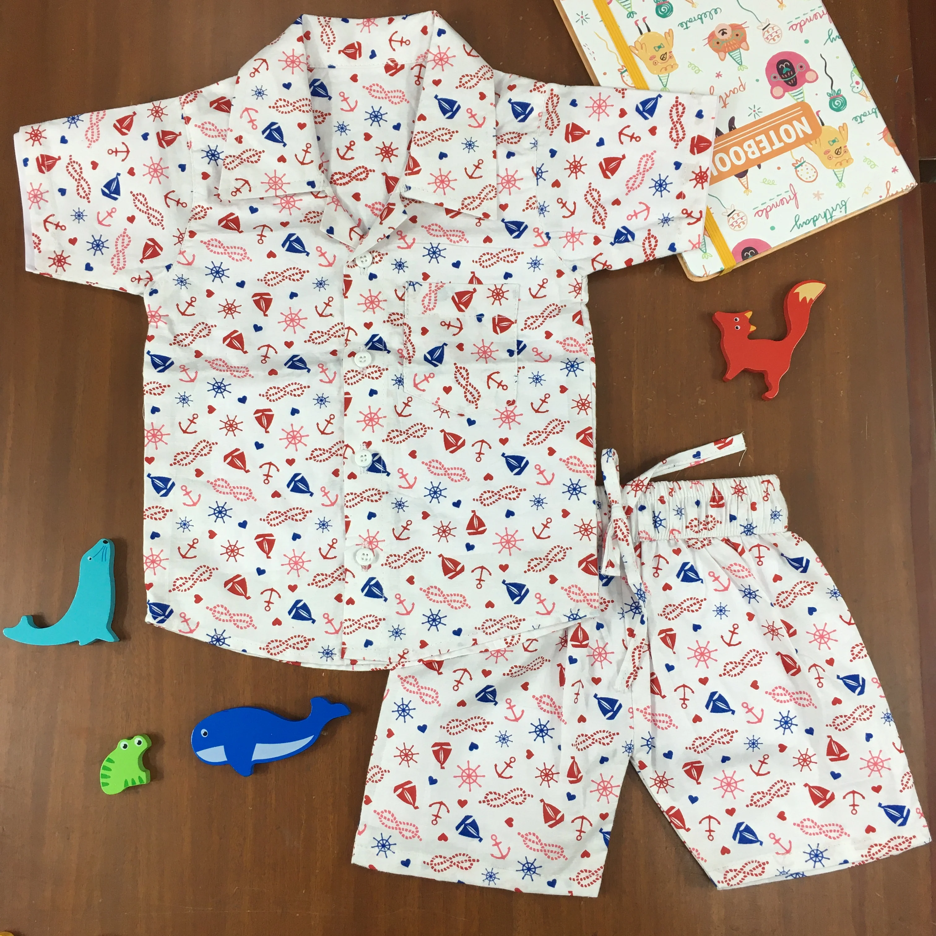 Kids Shirt & Short set - Boats & Pirates - Image 3
