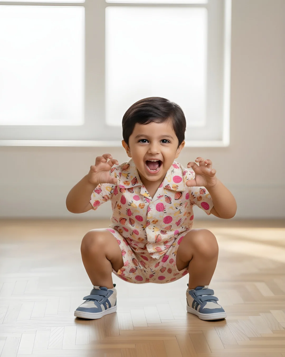 Kids Shirt & Short set - Pink Planets - Image 3