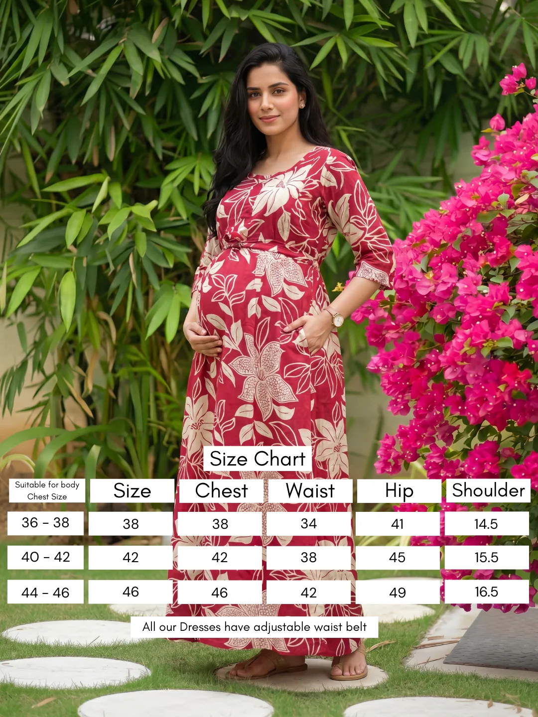 Lily Carrot - Maternity Kurti with Feeding Zips - Soft Rayon - Image 3