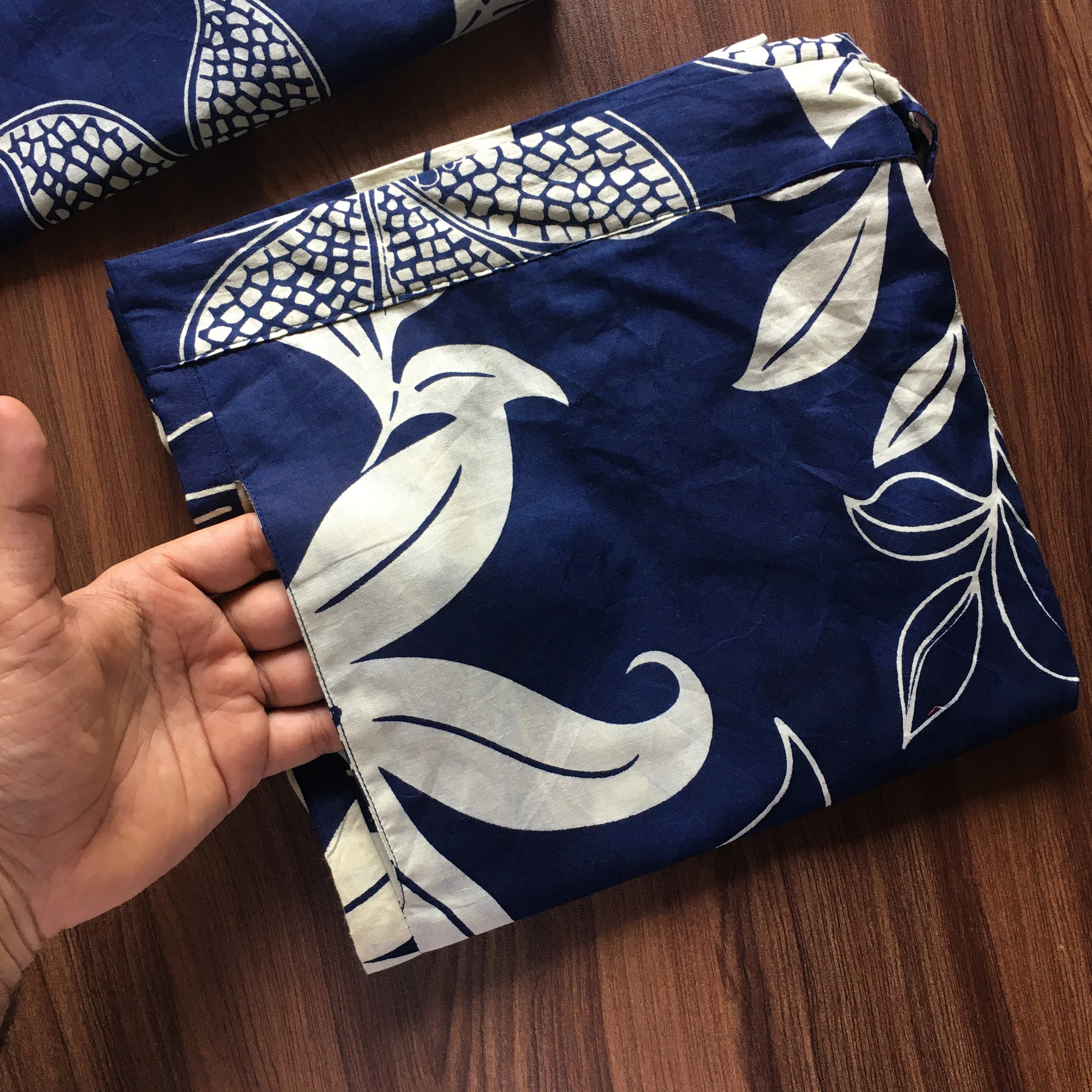 Lily Flower - Blue - Cord Set - Pure Cotton - Image 3