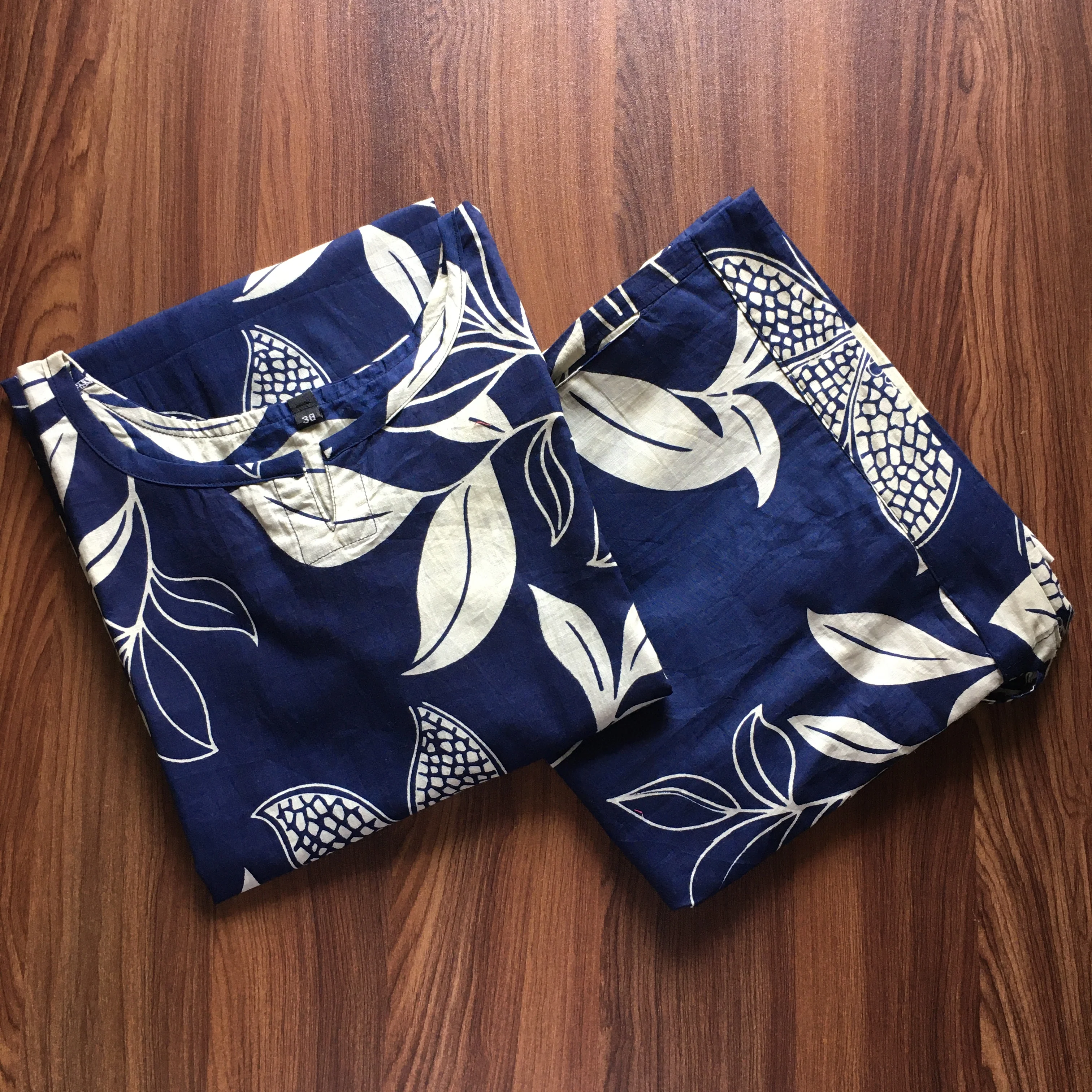 Lily Flower - Blue - Cord Set - Pure Cotton - Image 7