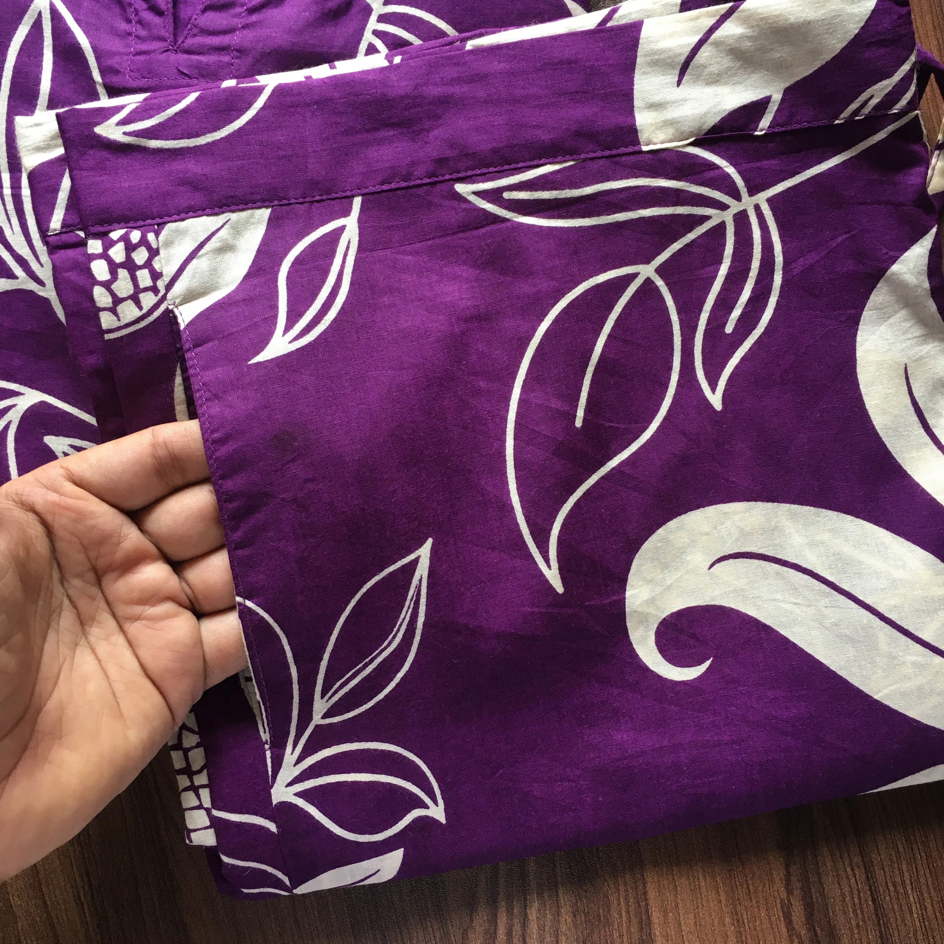 Lily Flower - Purple - Cord Set - Pure Cotton - Image 3