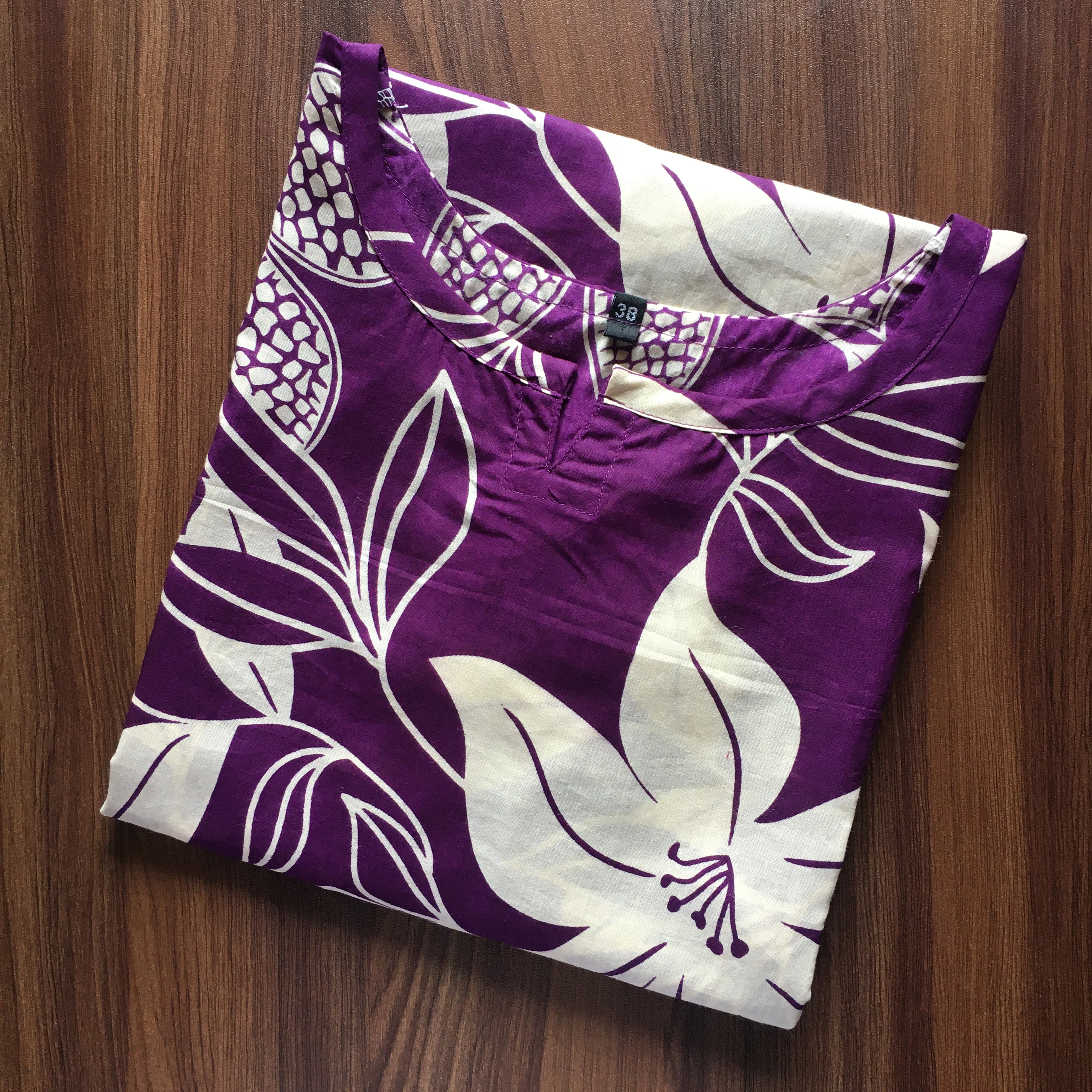 Lily Flower - Purple - Cord Set - Pure Cotton - Image 7