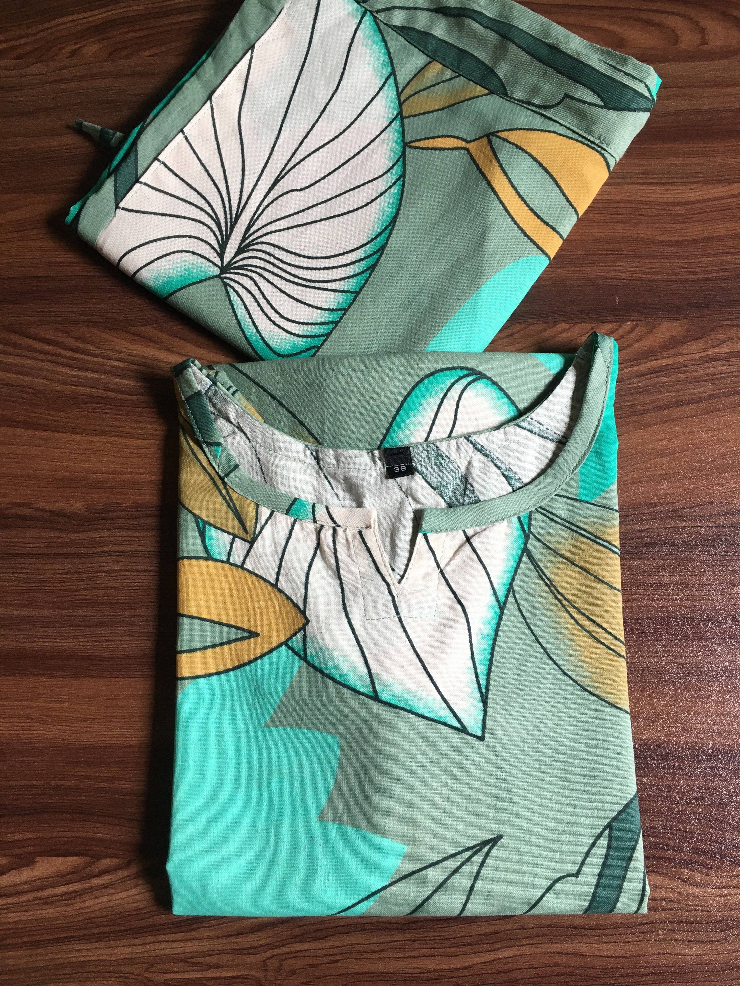 Lotus Leaf - Sea Green - Cord Set - Pure Cotton - Image 6
