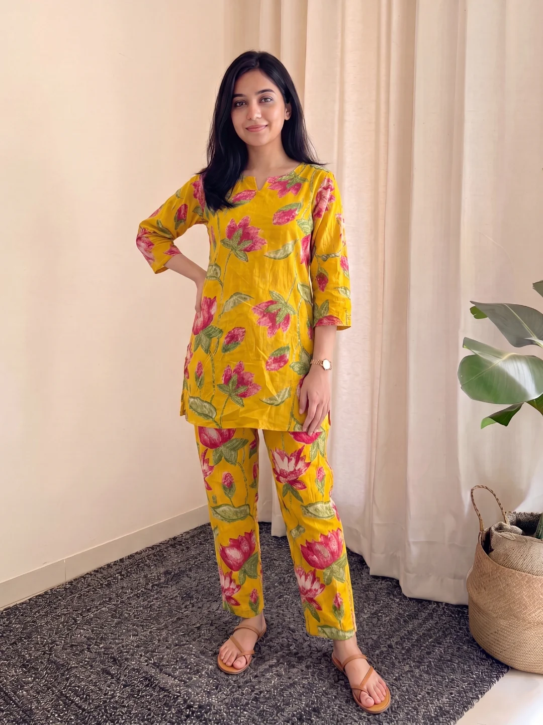 Lotus Yellow - Cord Set - Pure Cotton