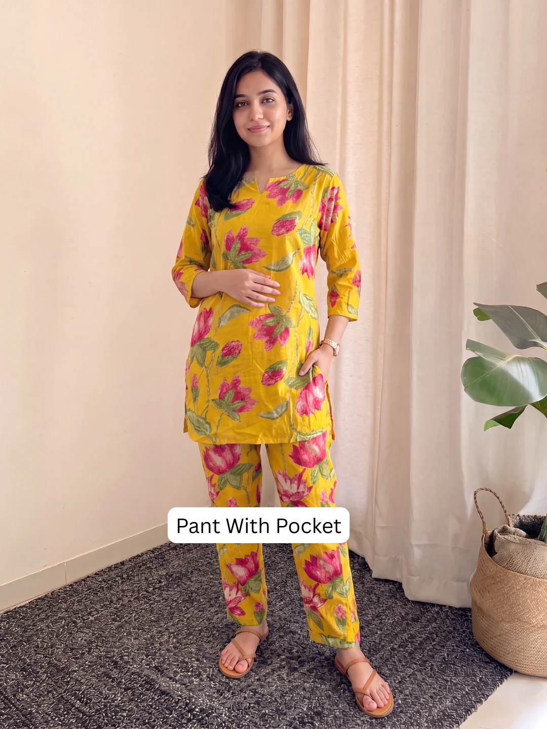 Lotus Yellow - Cord Set - Pure Cotton - Image 2