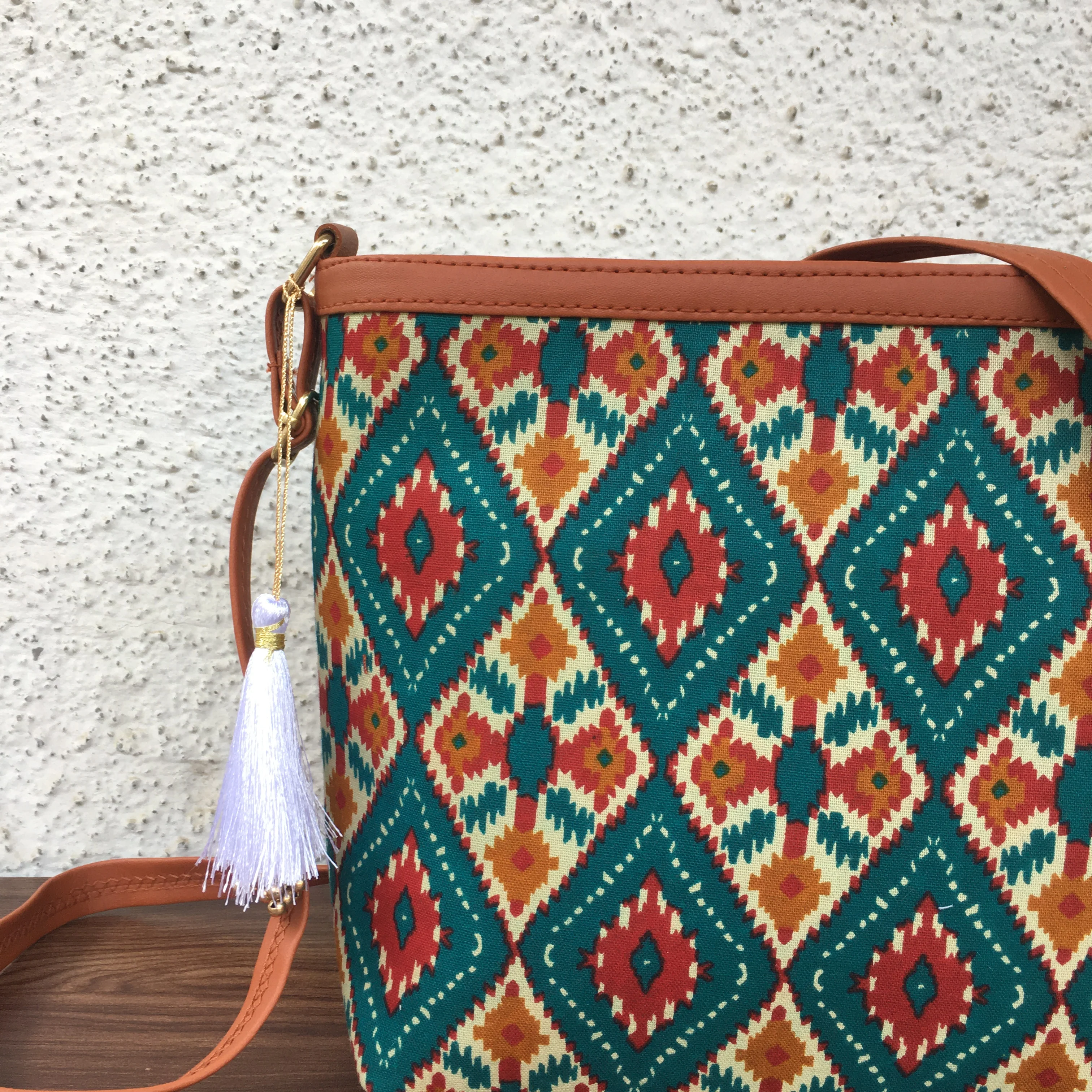 Minsk - 3 zip- Big size - Sling Bag - 4 Tone Firozi - Image 7