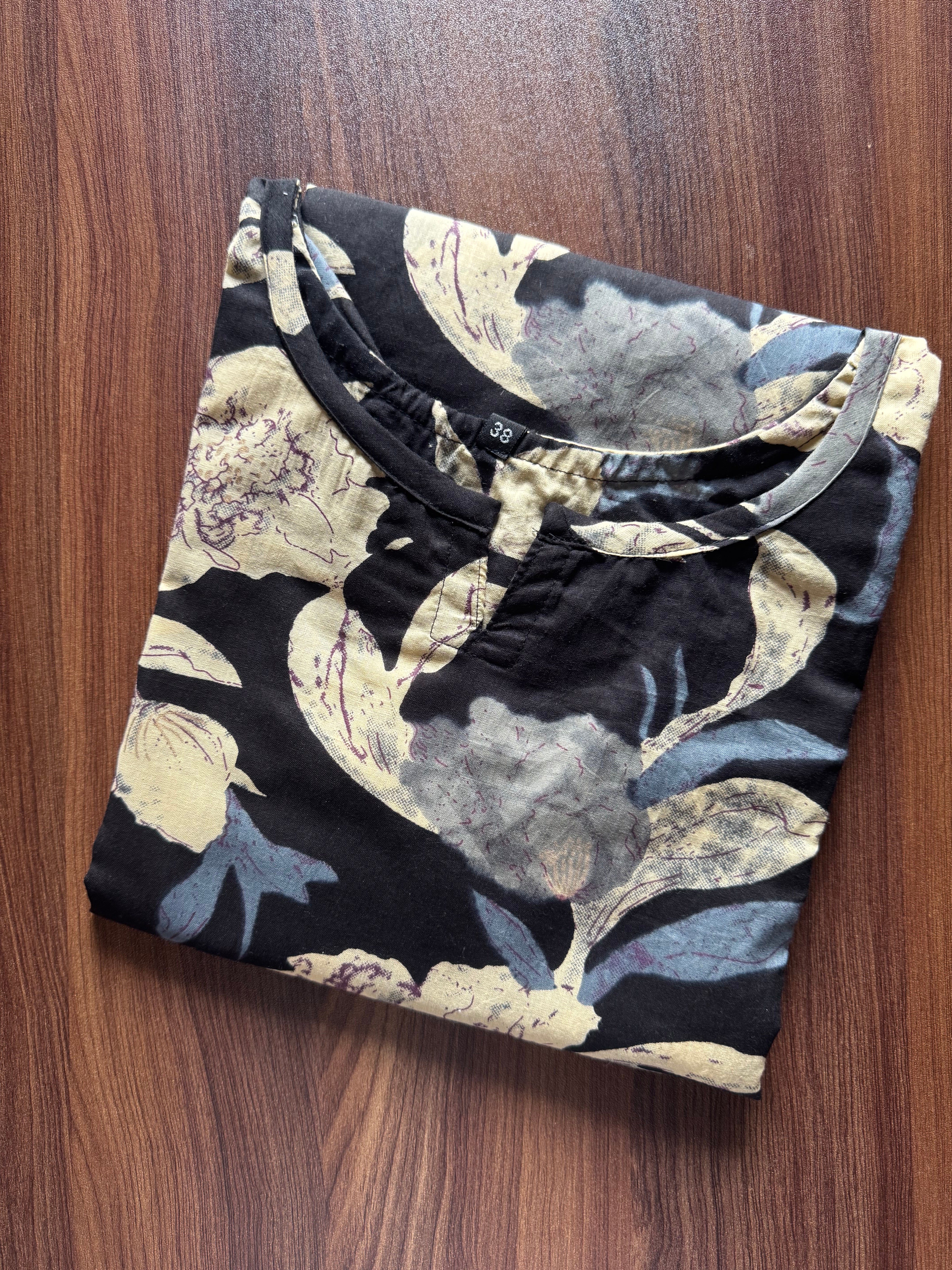 Mix Flower Black- Cord Set - Pure Cotton - Image 6