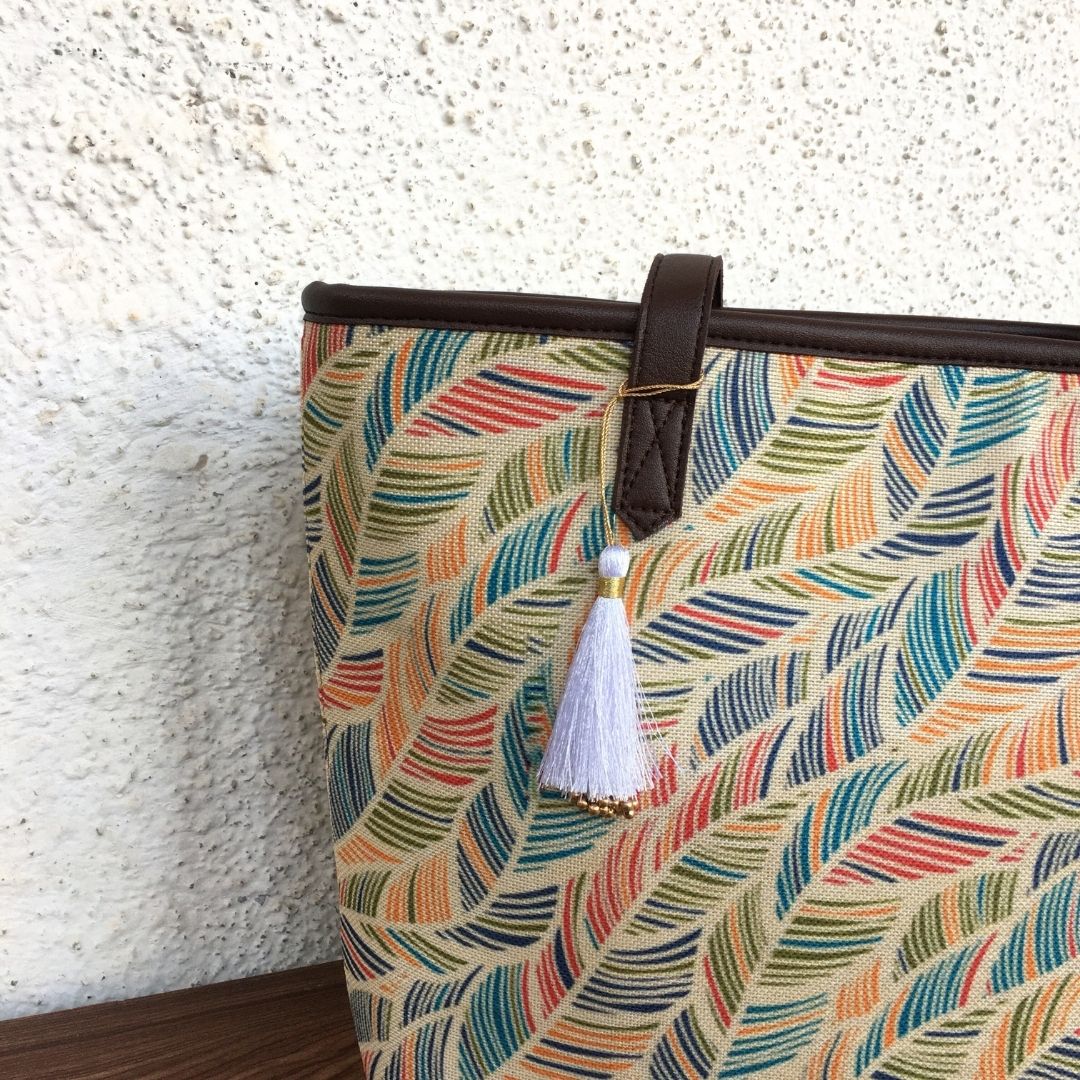 Multi Colour Leaves - Printed Tote Bag - Image 4