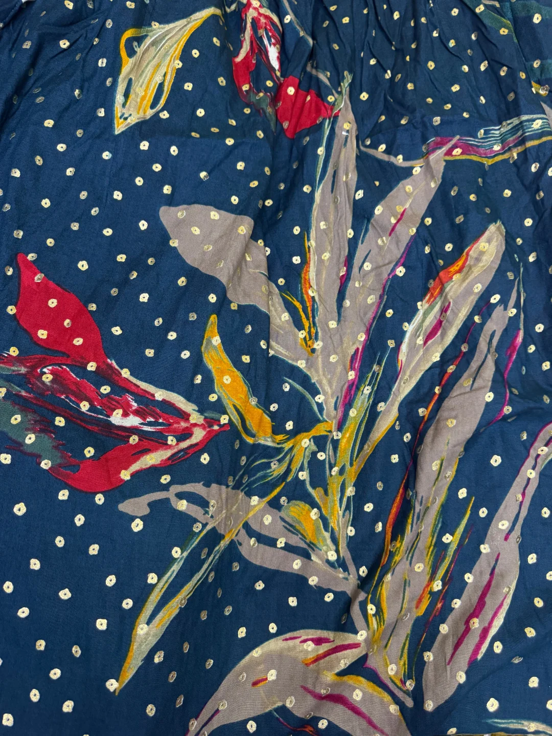Nerium Flower - Blue - Maternity Kurti with Feeding Zips - Soft Rayon - Image 11
