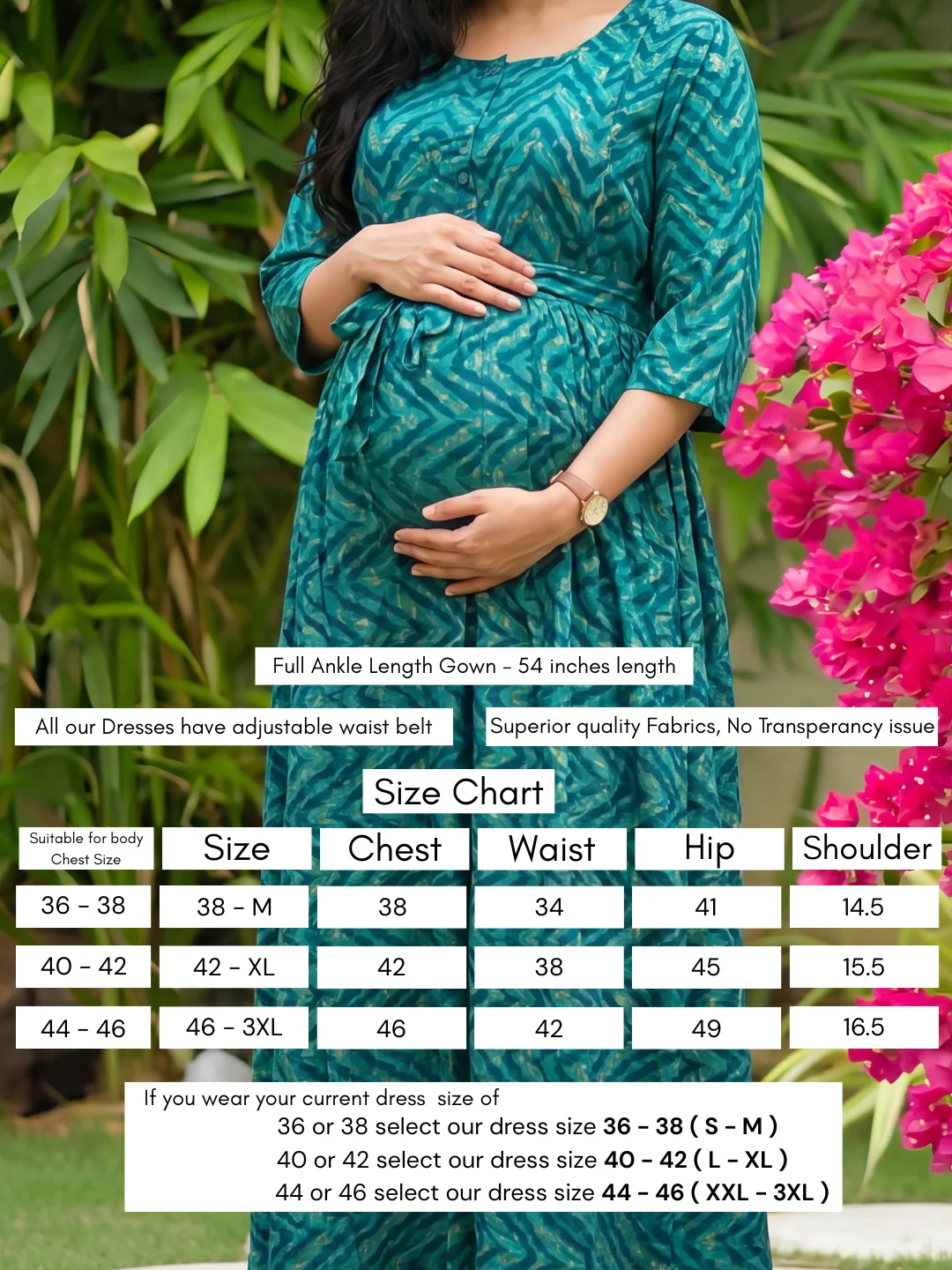 Peacock Bandhani Zigzag - Maternity Kurti with Feeding Zips - Soft Rayon - Image 5