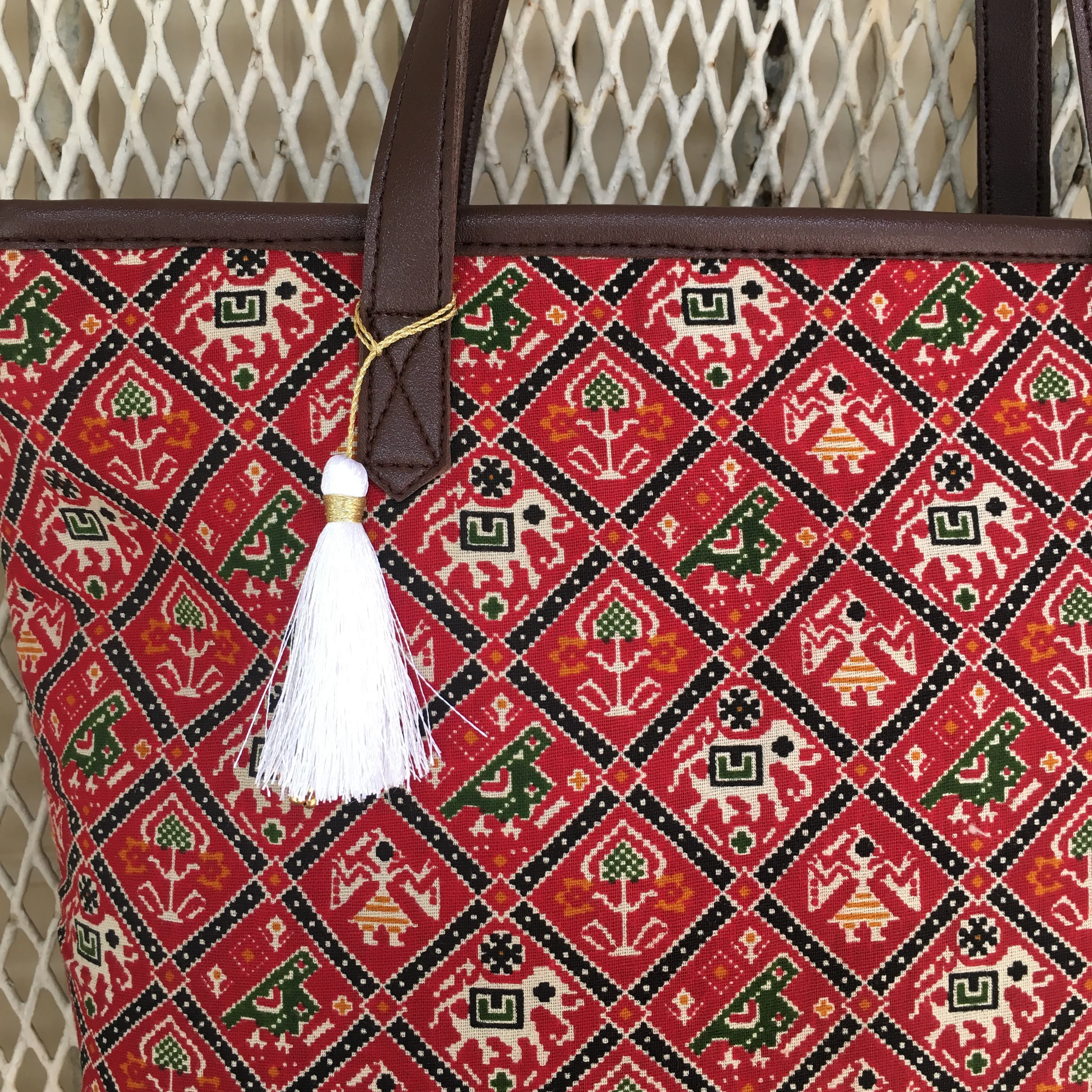 Red Patola - Printed Tote Bag - Image 2