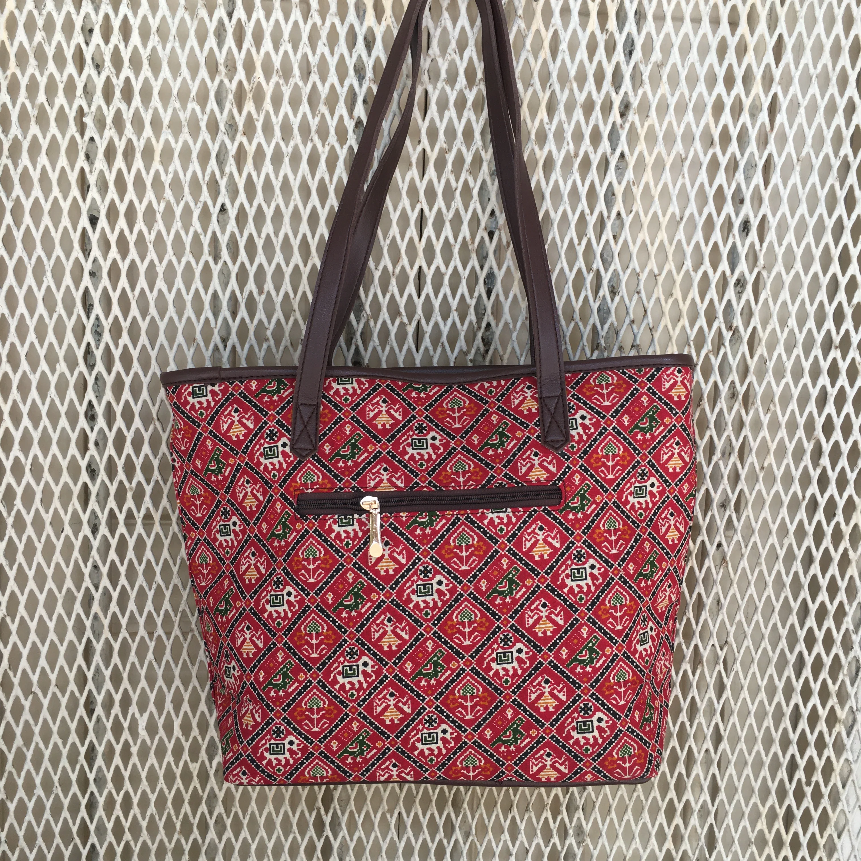 Red Patola - Printed Tote Bag - Image 3