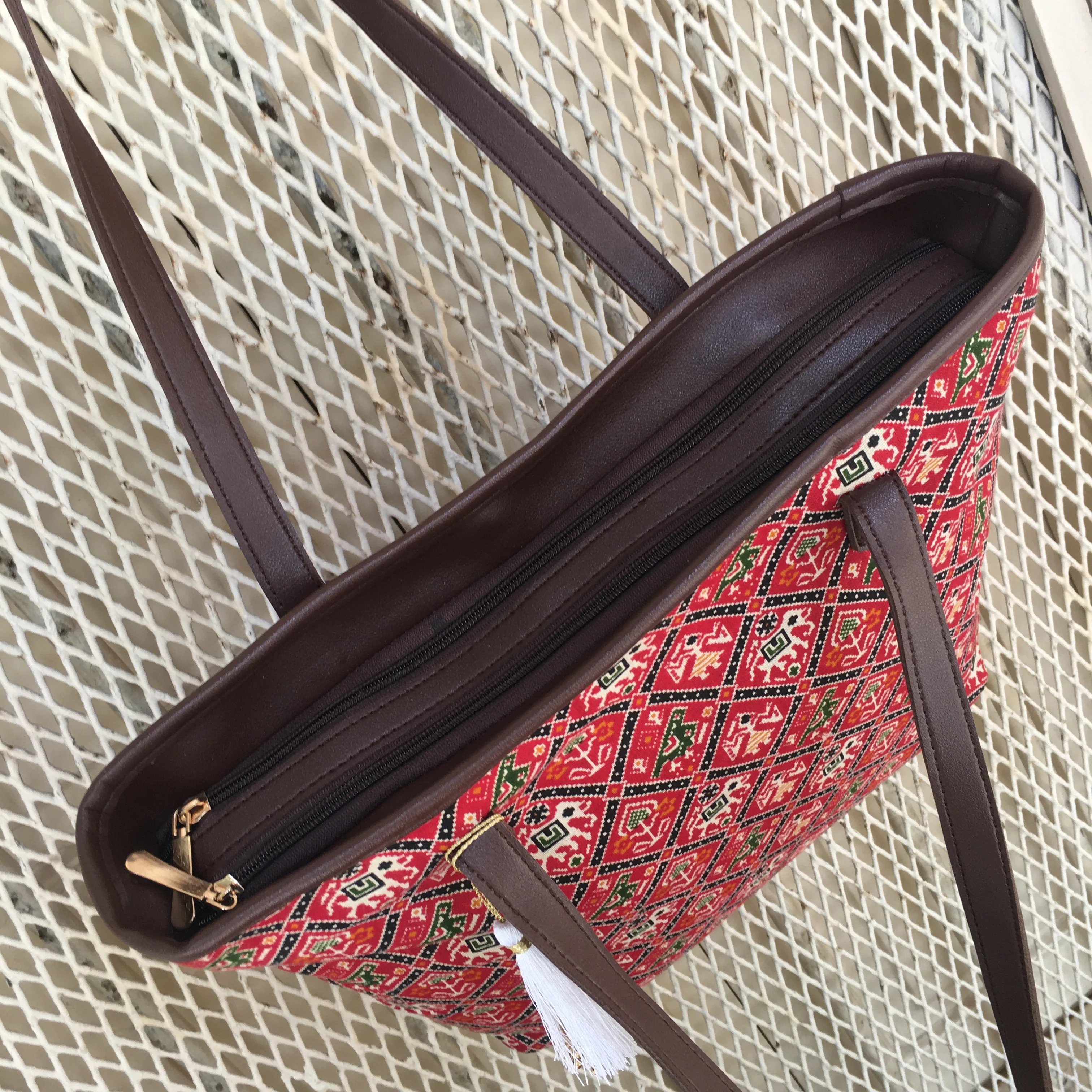Red Patola - Printed Tote Bag - Image 4