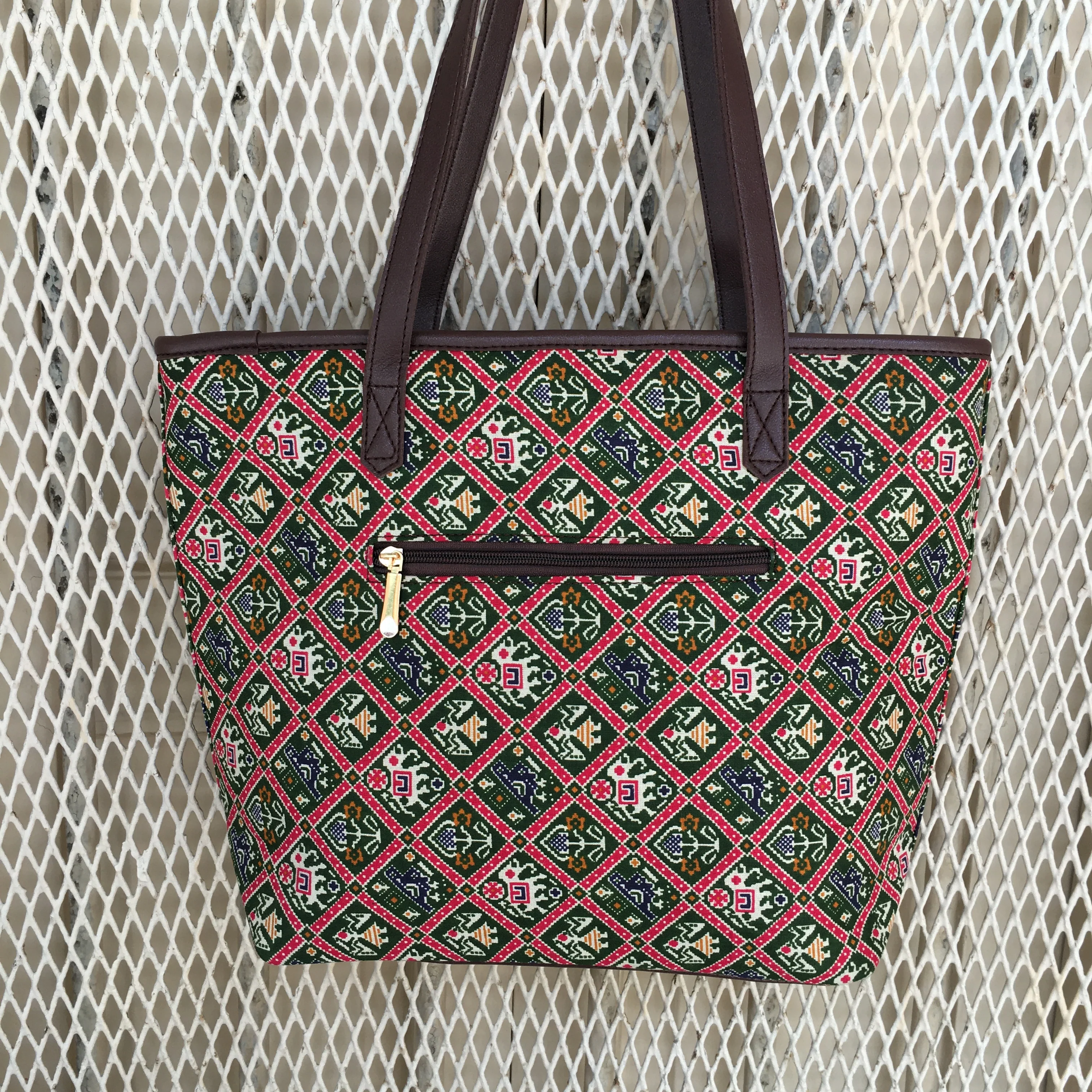 Green Patola - Printed Tote Bag - Image 5