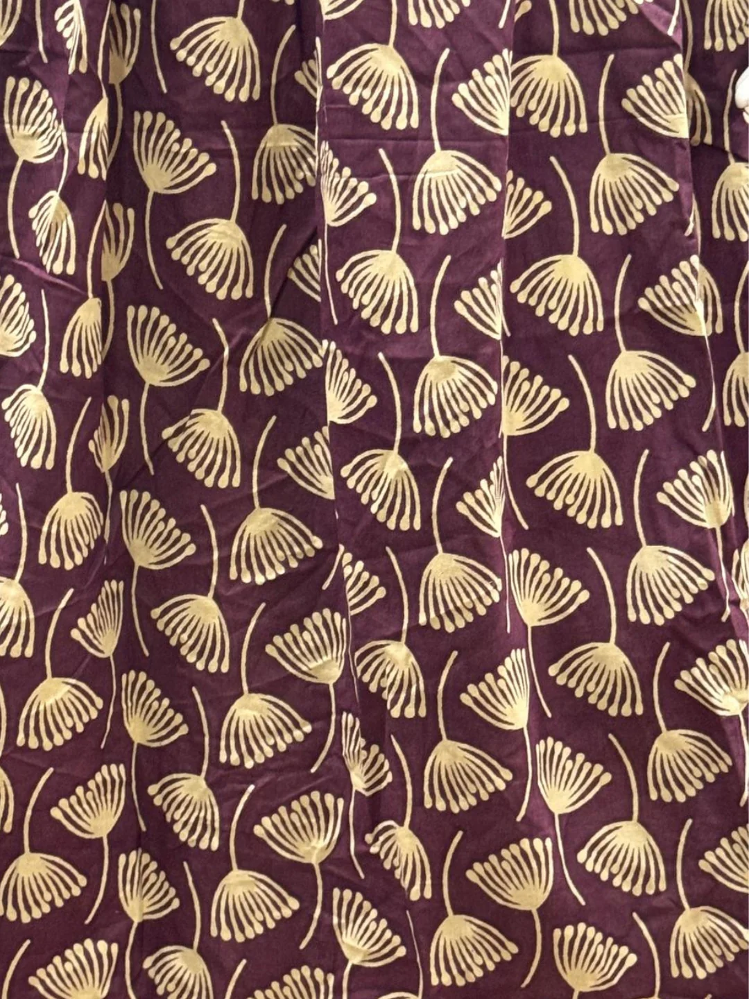 Senna Flower - Purple - Maternity Kurti with Feeding Zips - Cotton Flex - Thicker Fabric - Image 5