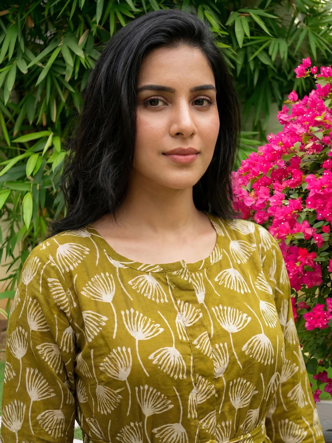 Senna Flower - Yellow - Maternity Kurti with Feeding Zips - Cotton Flex - Thicker Fabric - Image 11