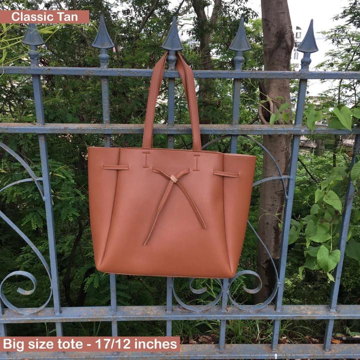 The Paris Tote - Plain - Tan - Image 3